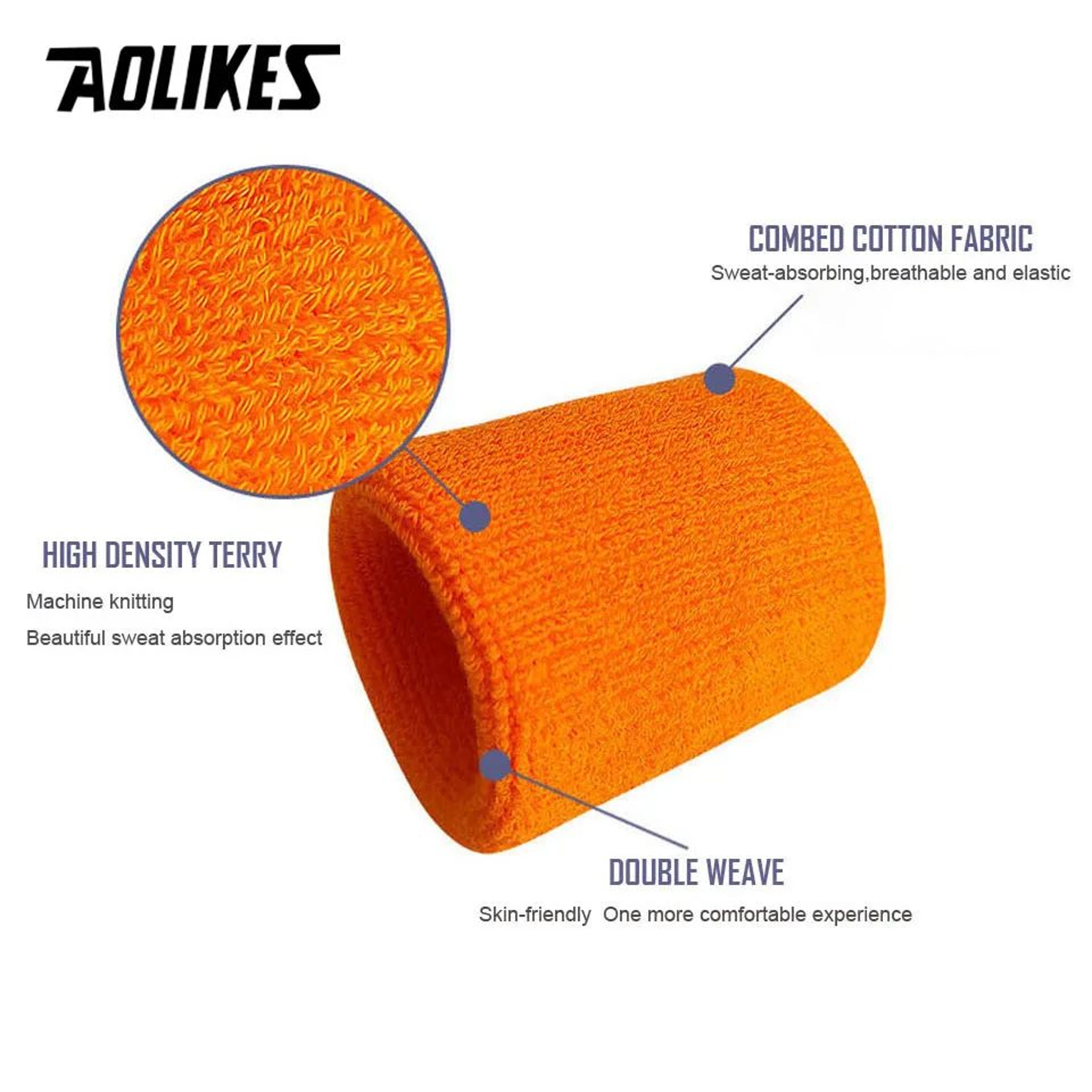 1pc Cotton Wrist Sweatbands  Absorbent Sports Wrist Bands For Tennis Basketball Running  Fitness Su 5