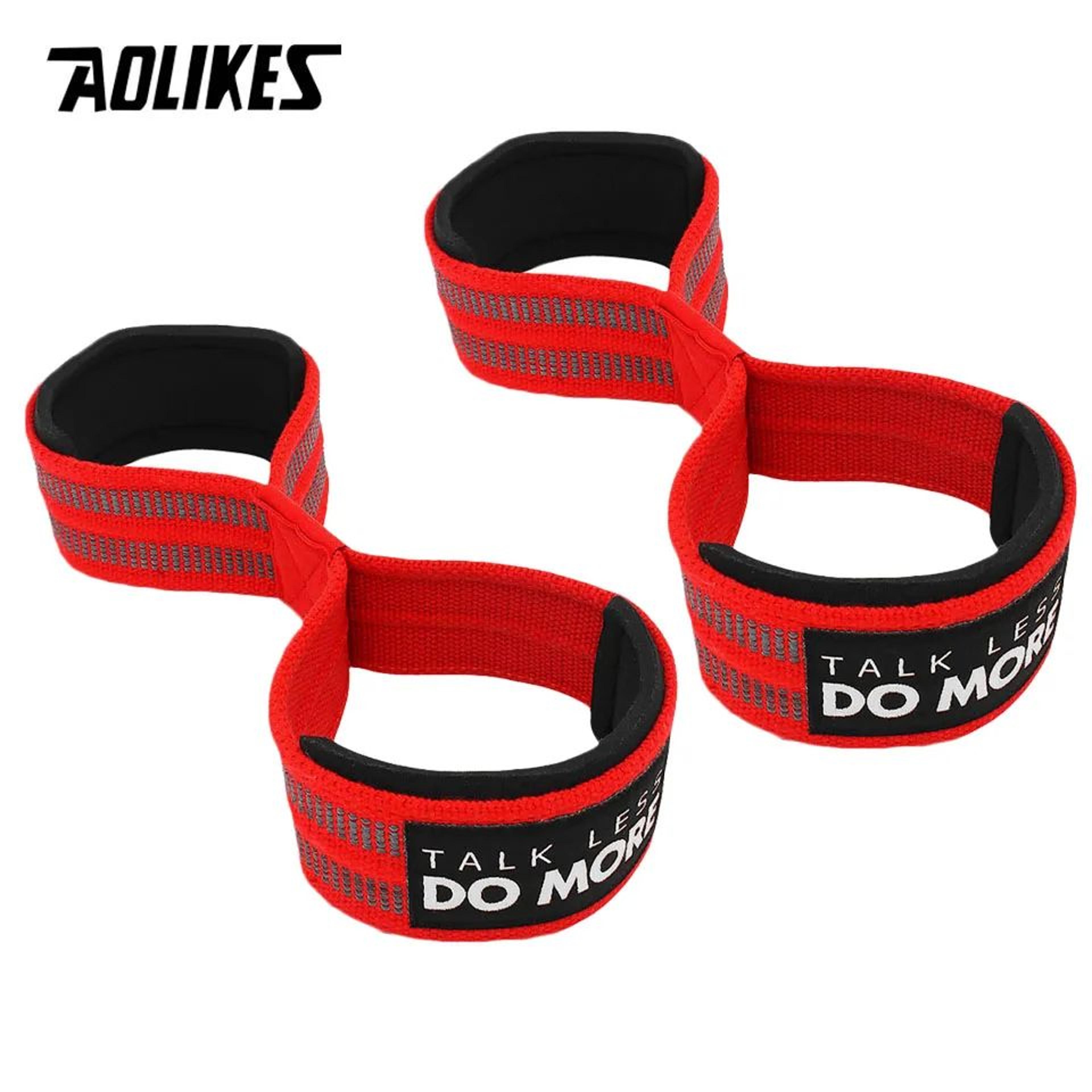 1 Pair Figure 8 Weight Lifting Straps  Weightlifting Wrist Straps For Powerlifting Deadlifts  Gym T 4