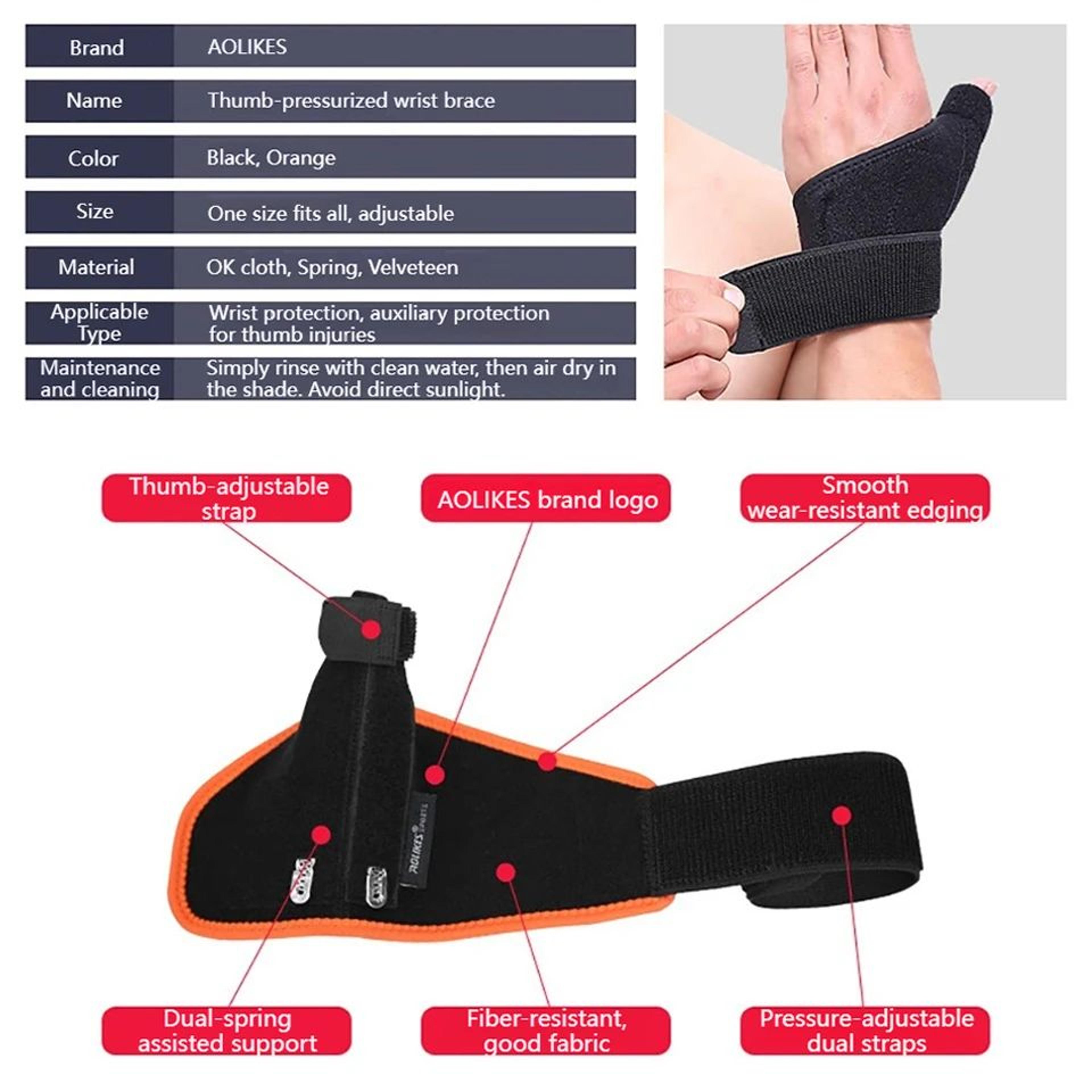 1pc Adjustable Wrist Brace Thumb Support  Thumb Spica Splint For Sprains Arthritis  Wrist Stabiliza