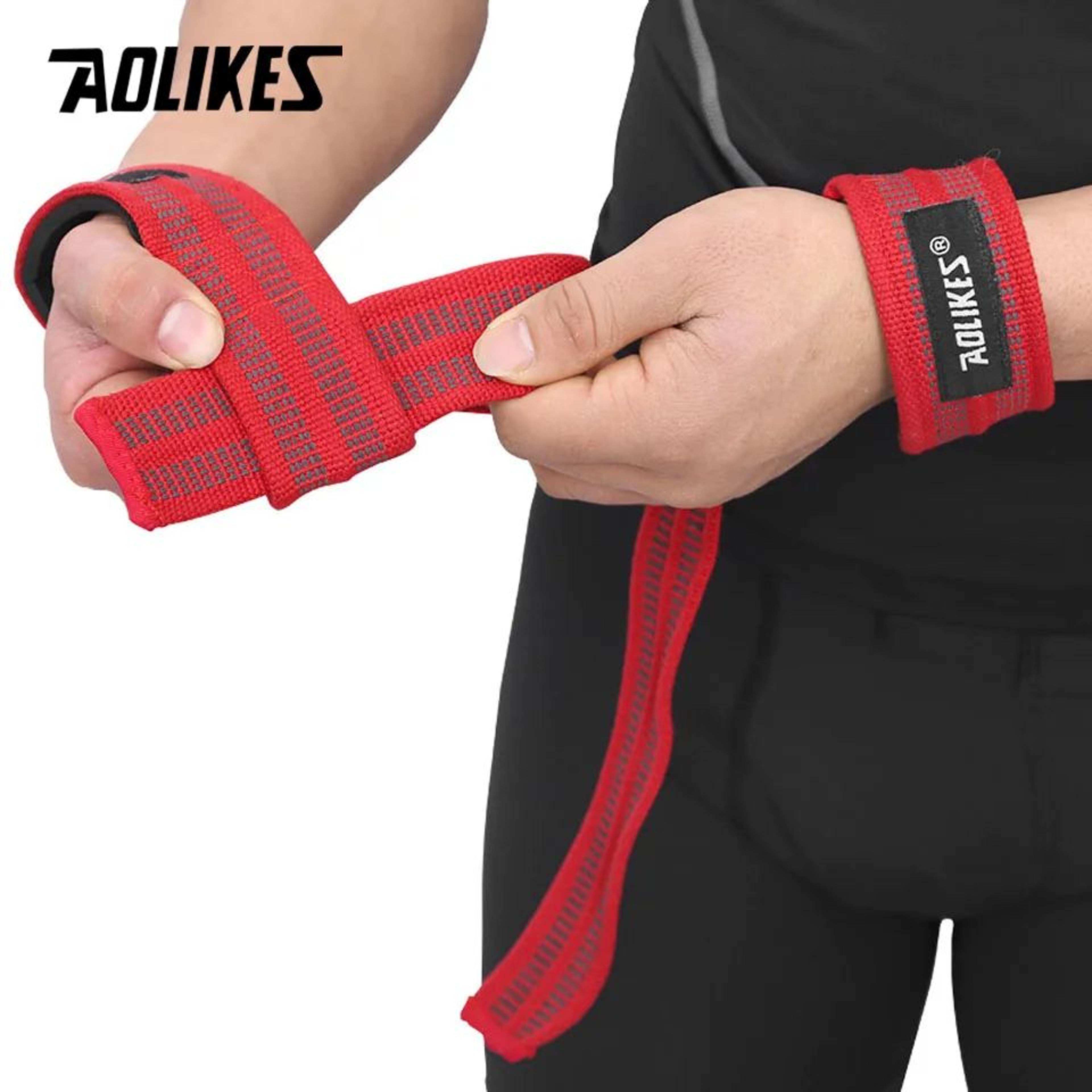 1 Pair Weight Lifting Straps  AntiSlip Deadlift Straps Wrist Support For Powerlifting Bodybuilding  4