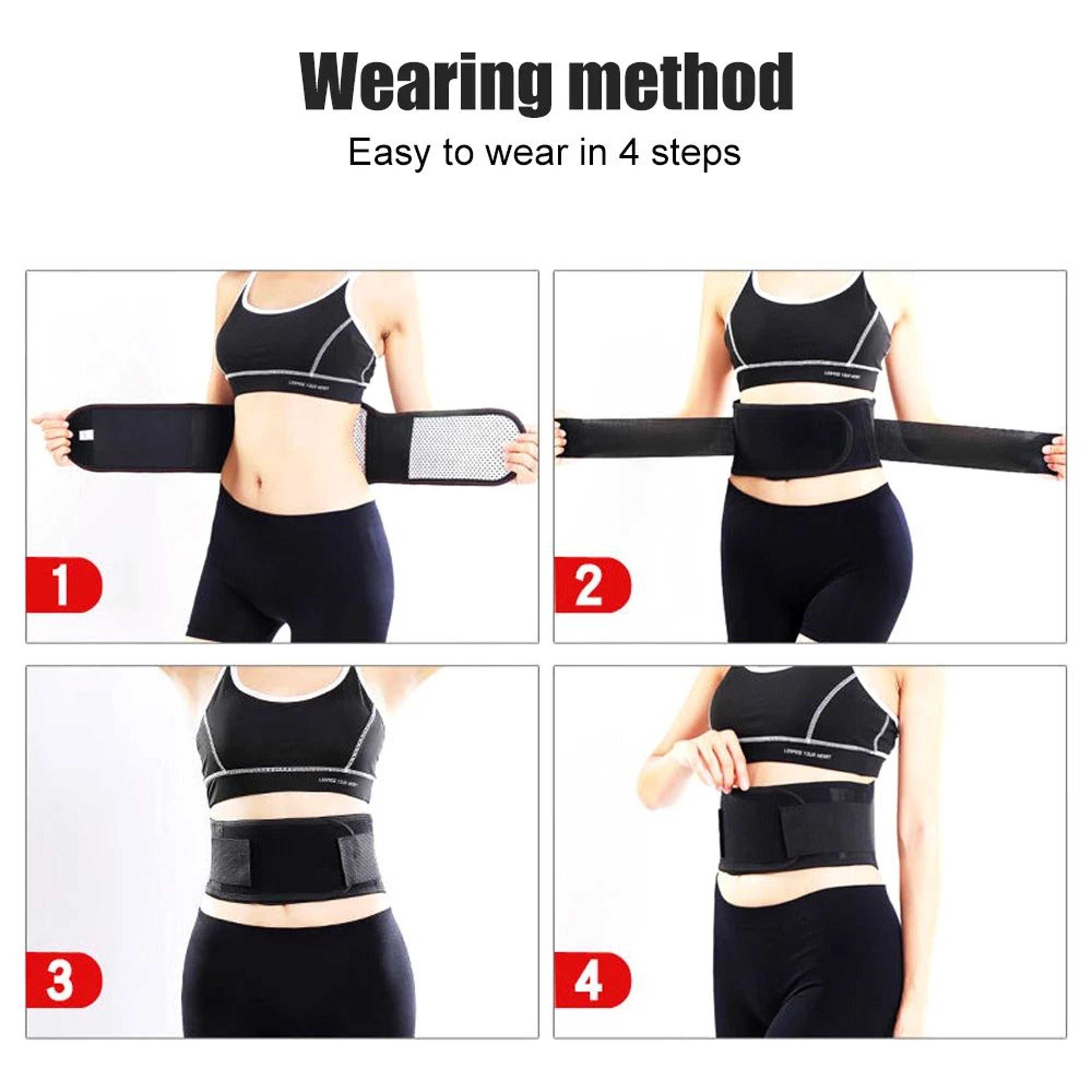 Heating Back Brace For Lower Back Pain Relief  Adjustable Magnetic Therapy Lumbar Support Belt With 4