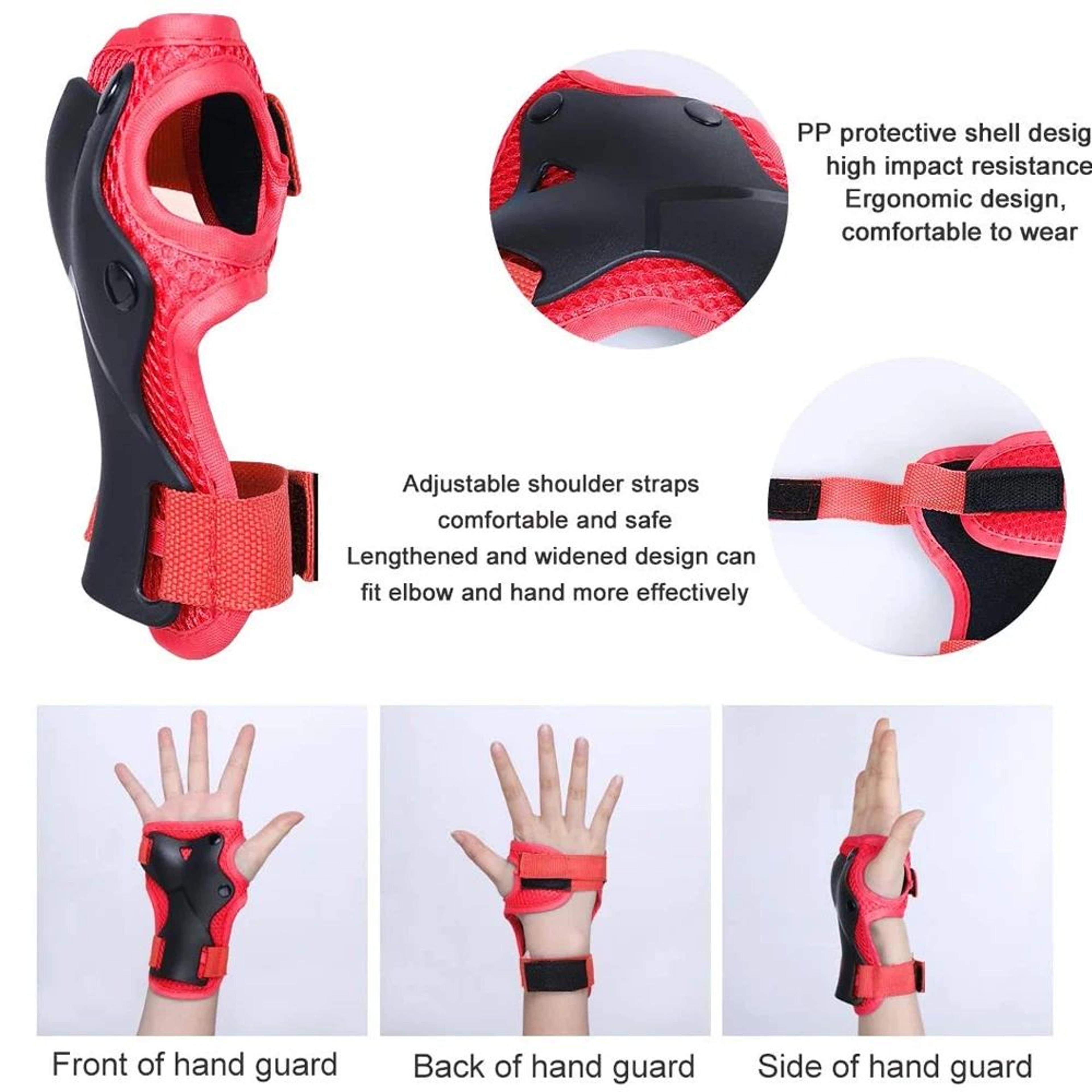 6pcs Kids Protective Gear Set  Adjustable Knee Pads Elbow Pads  Wrist Guards For Skating Cycling  S