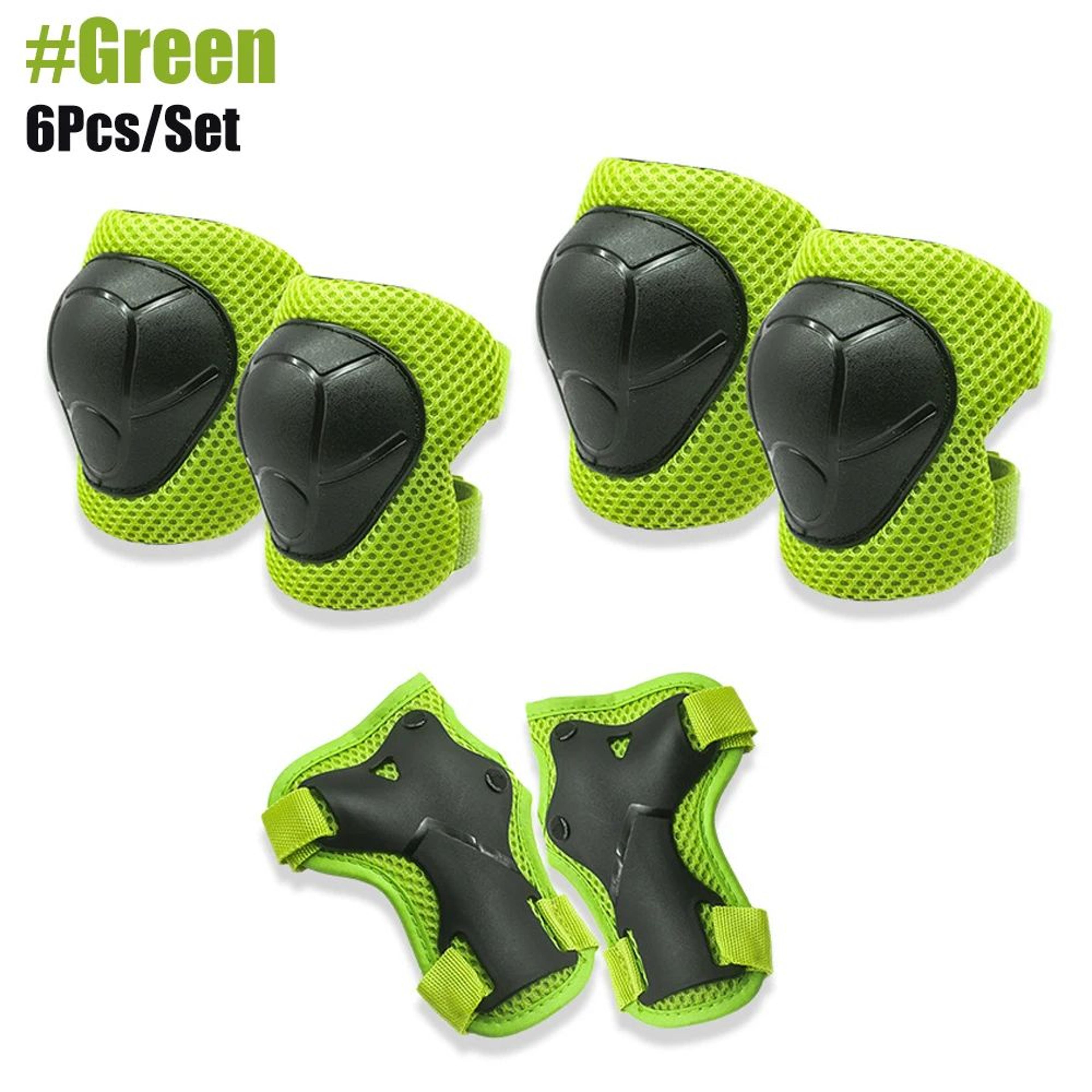 6pcs Kids Protective Gear Set  Adjustable Knee Pads Elbow Pads  Wrist Guards For Skating Cycling  S