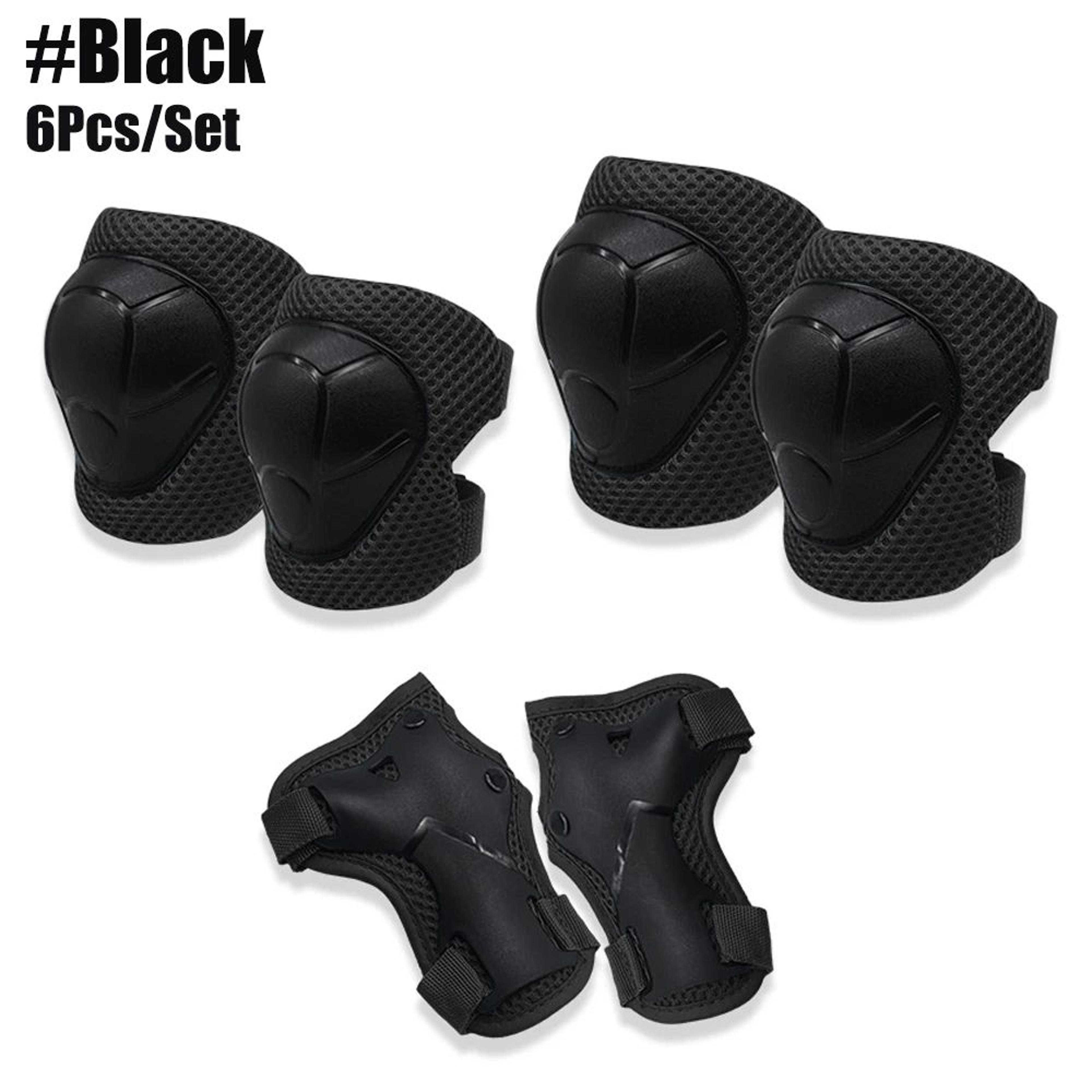 6pcs Kids Protective Gear Set  Adjustable Knee Pads Elbow Pads  Wrist Guards For Skating Cycling  S