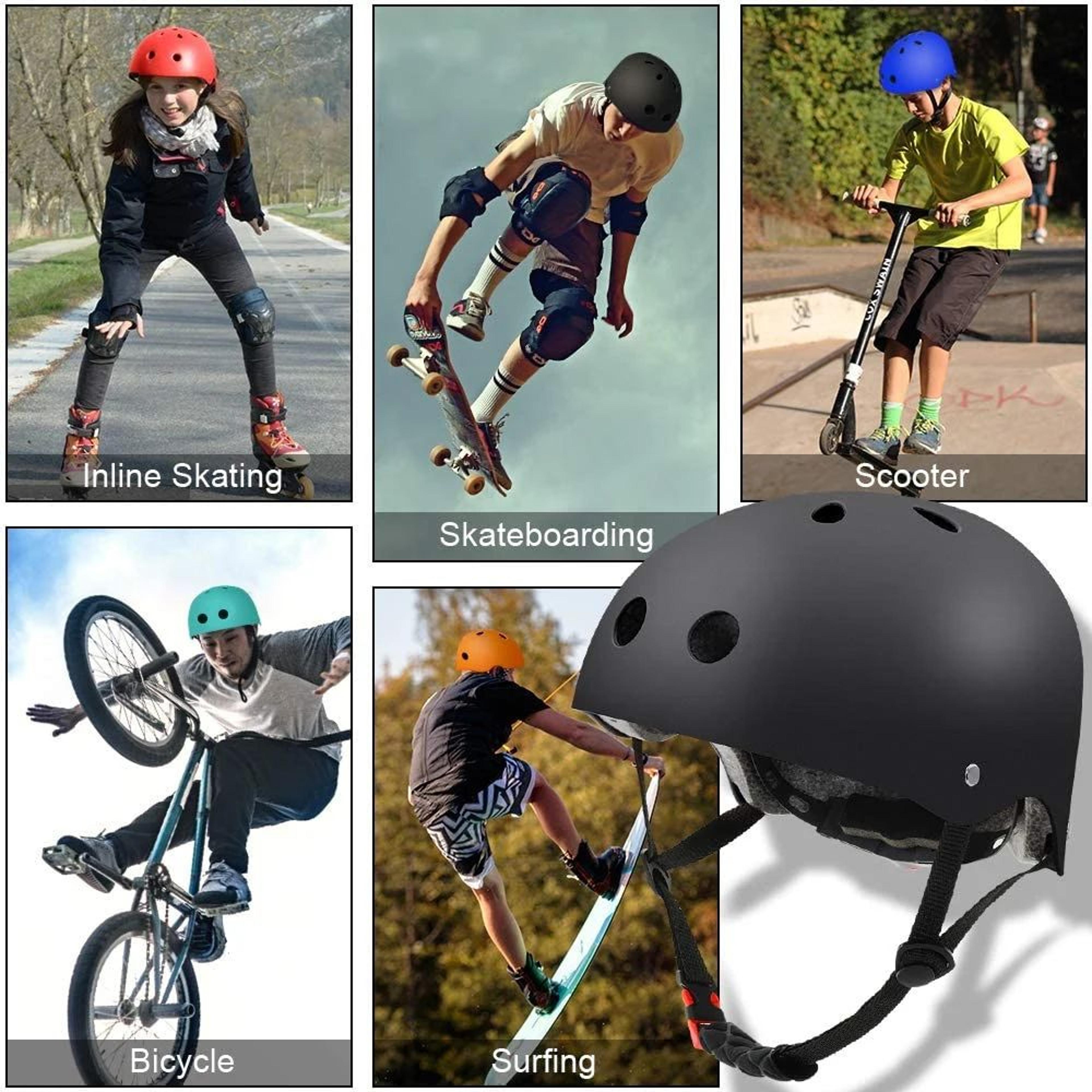 1pc Adjustable MultiSport Helmet  Bike Helmet For Adults  Kids Skateboard Scooter  Roller Skating S 4