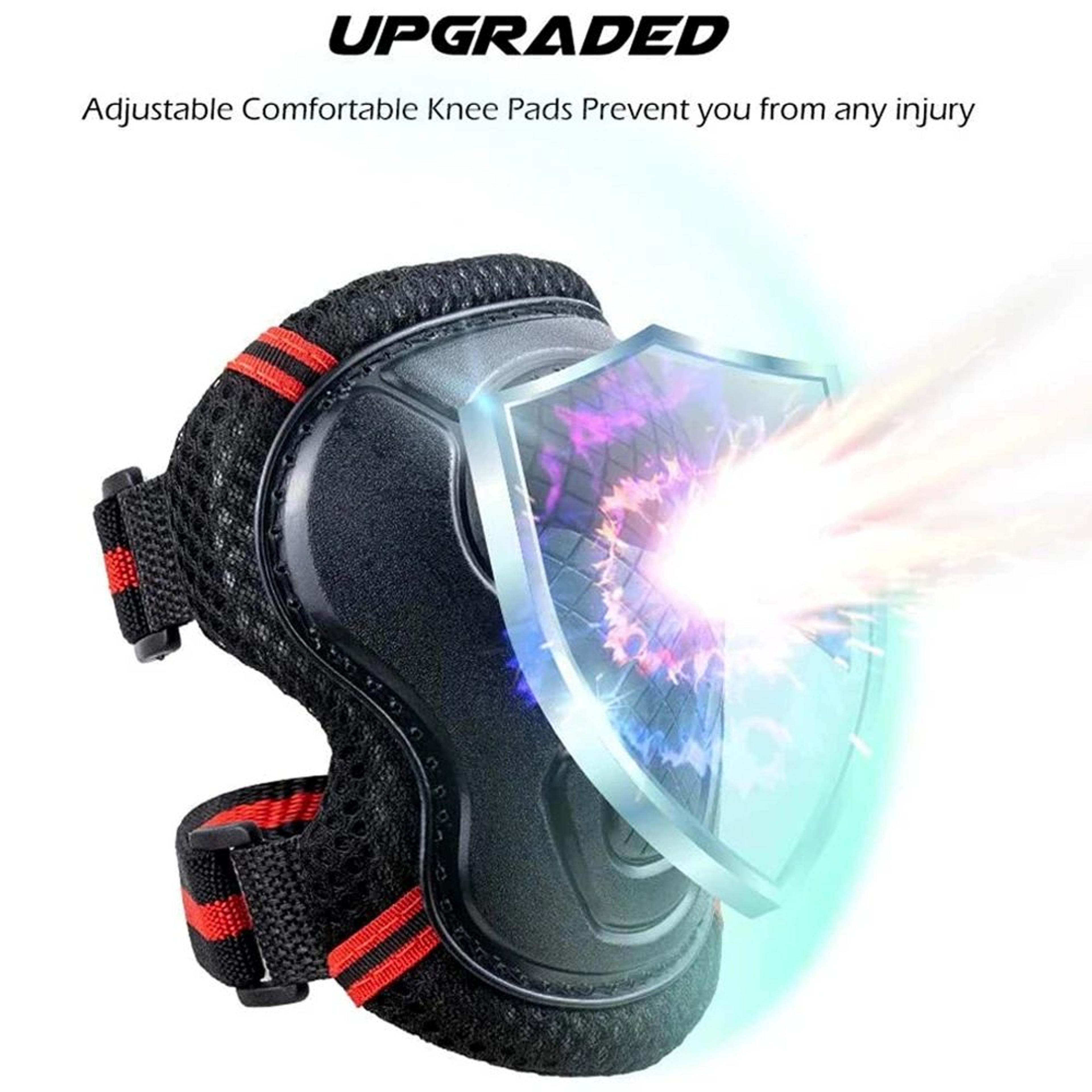 6PCS Adult  Youth Protective Gear Set  Knee Pads Elbow Pads  Wrist Guards For Skateboarding Cycling