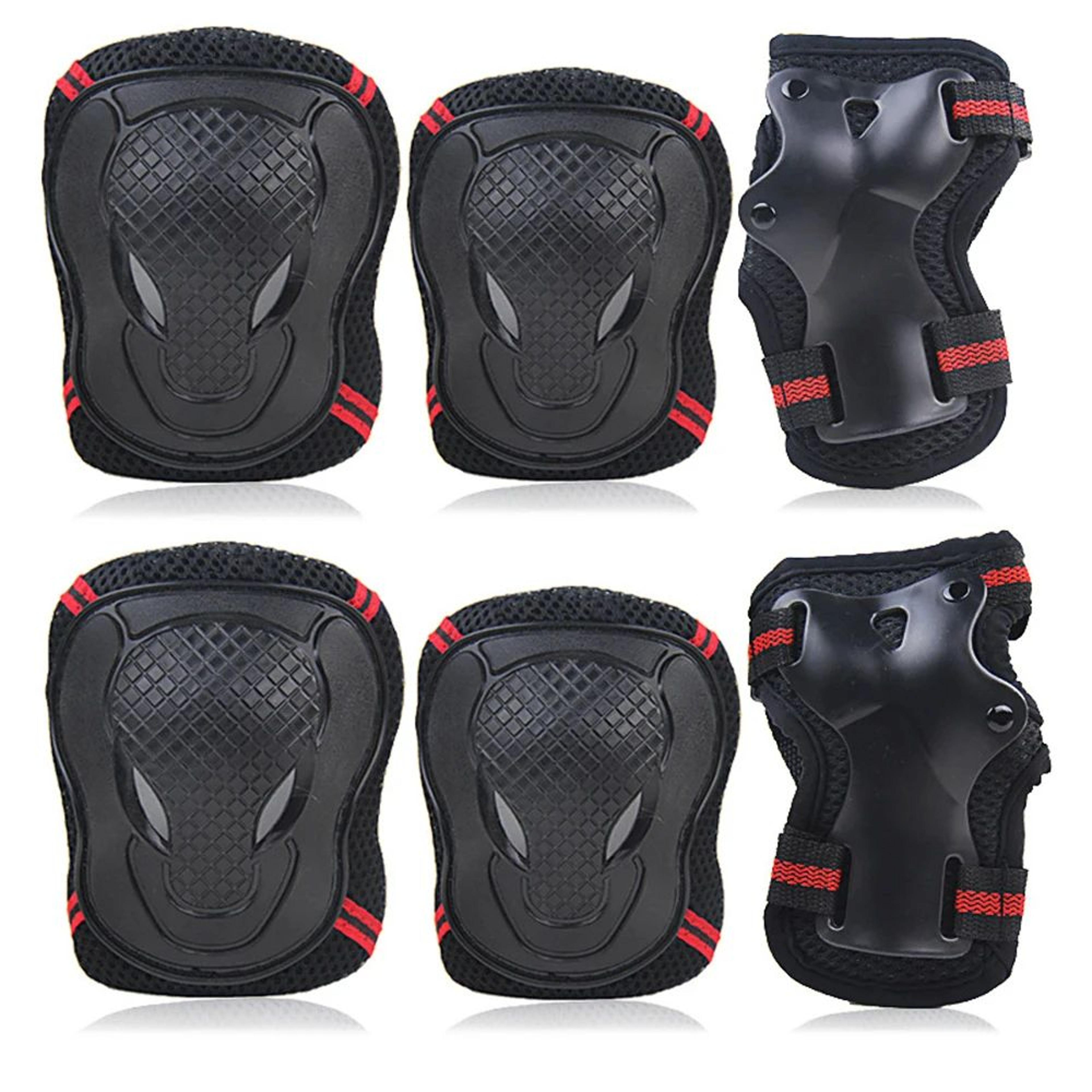 6PCS Adult  Youth Protective Gear Set  Knee Pads Elbow Pads  Wrist Guards For Skateboarding Cycling