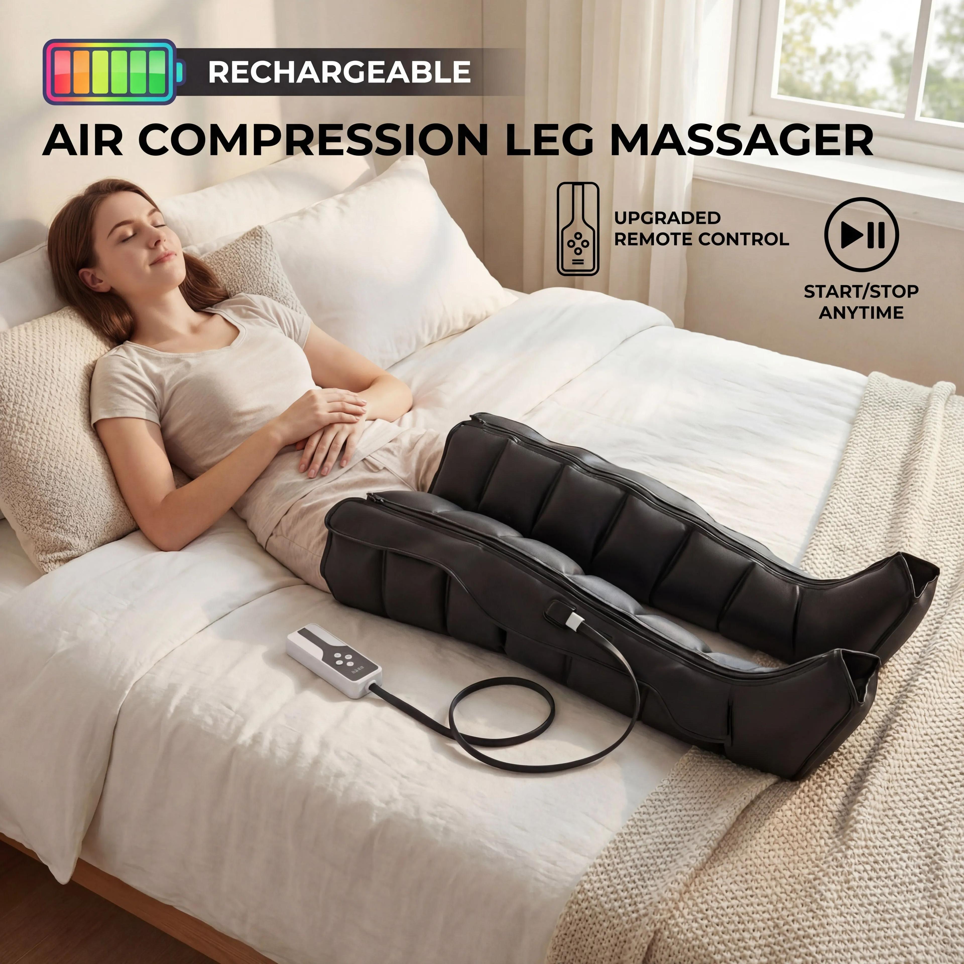 Professional Airwave Leg Massager  Air Compression Foot  Leg Massage Machine For Pain Relief Circul 8