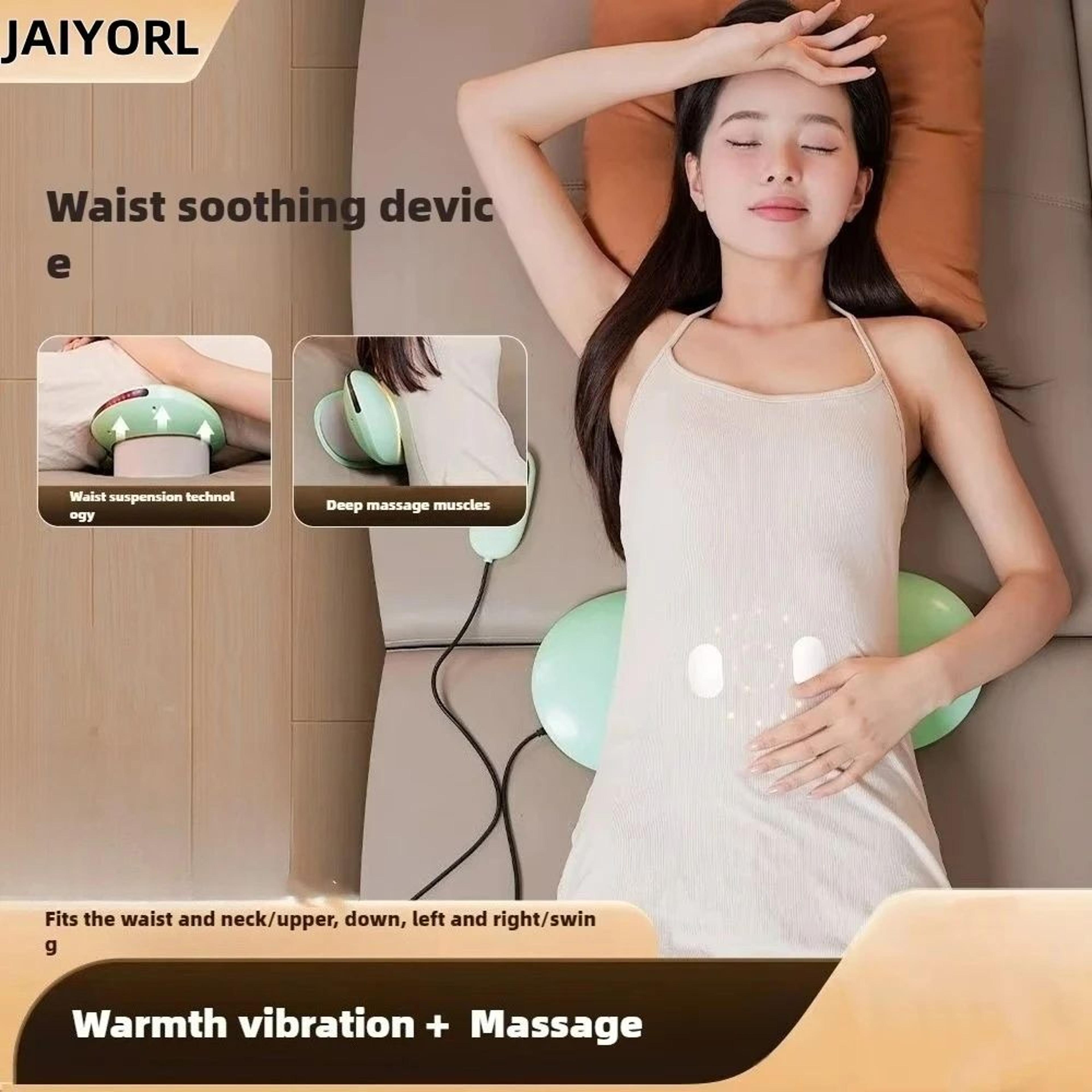 Electric Lumbar Traction Massager With Heat  Vibration  Adjustable Waist Back Pain Relief Spine Sup 1