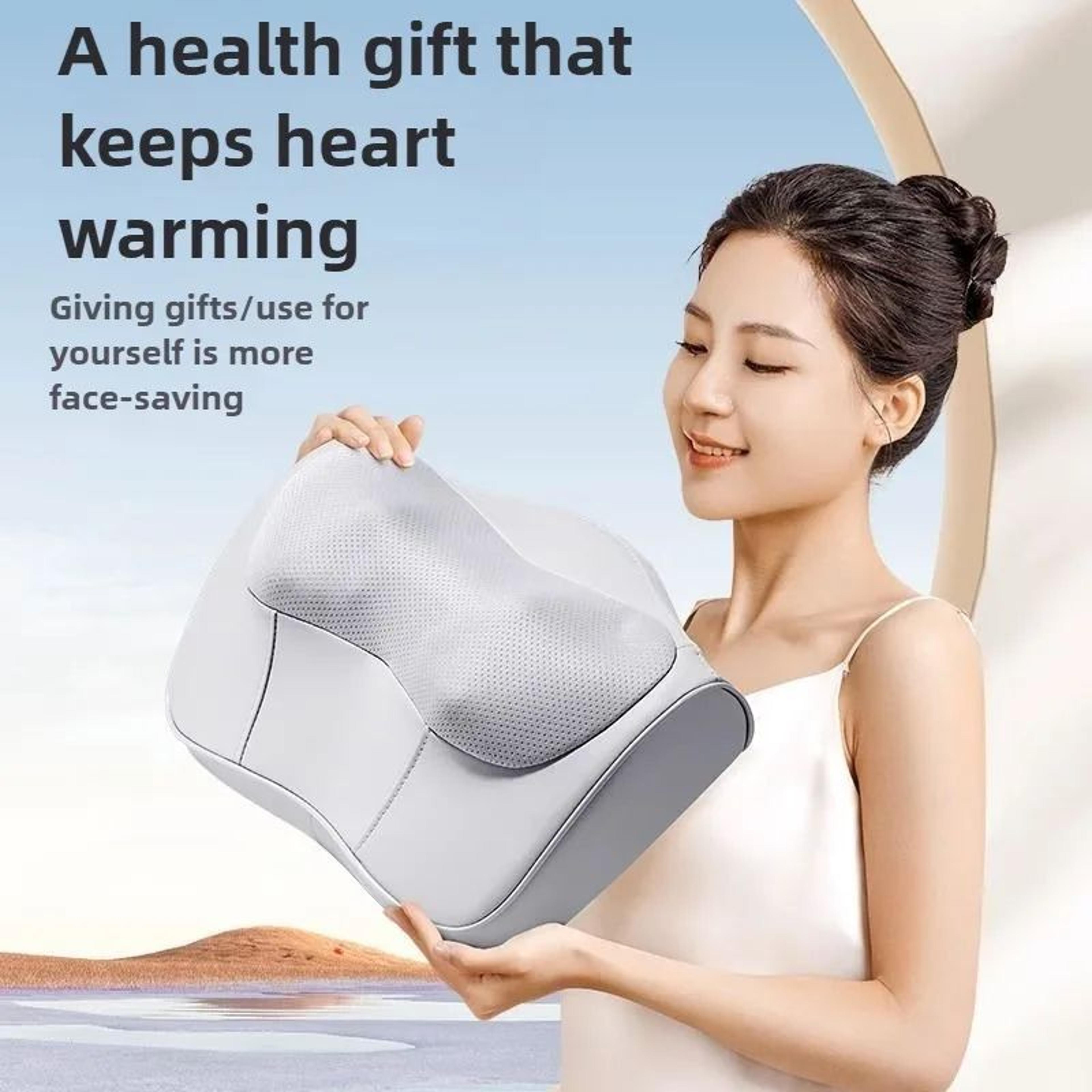 Electric Shiatsu Neck Massage Pillow With Heat  Deep Kneading Cervical Back Waist  Shoulder Massage 2