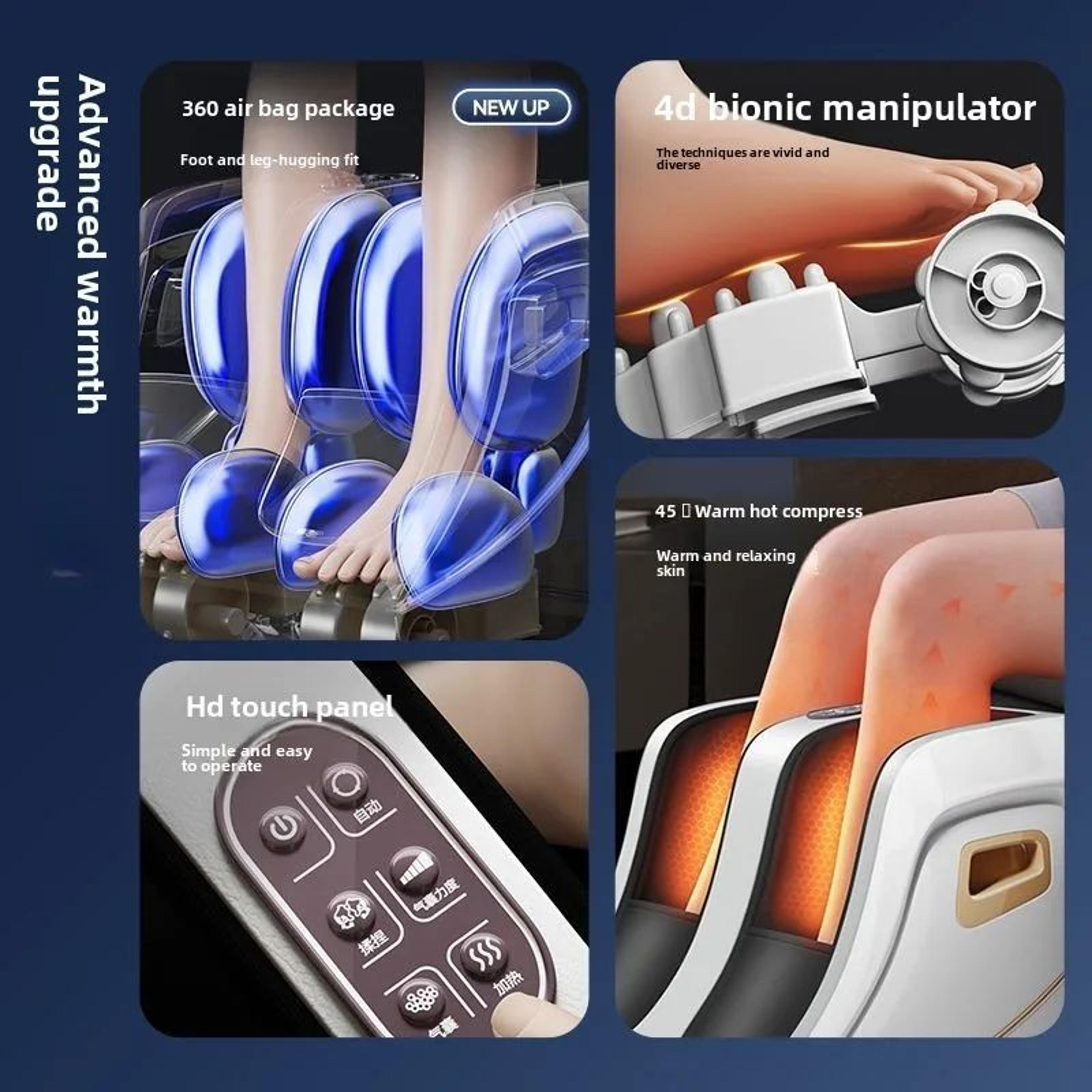 Foot  Calf Massager With Heat  Shiatsu Deep Kneading Compression Leg Massager For Circulation Relie 1