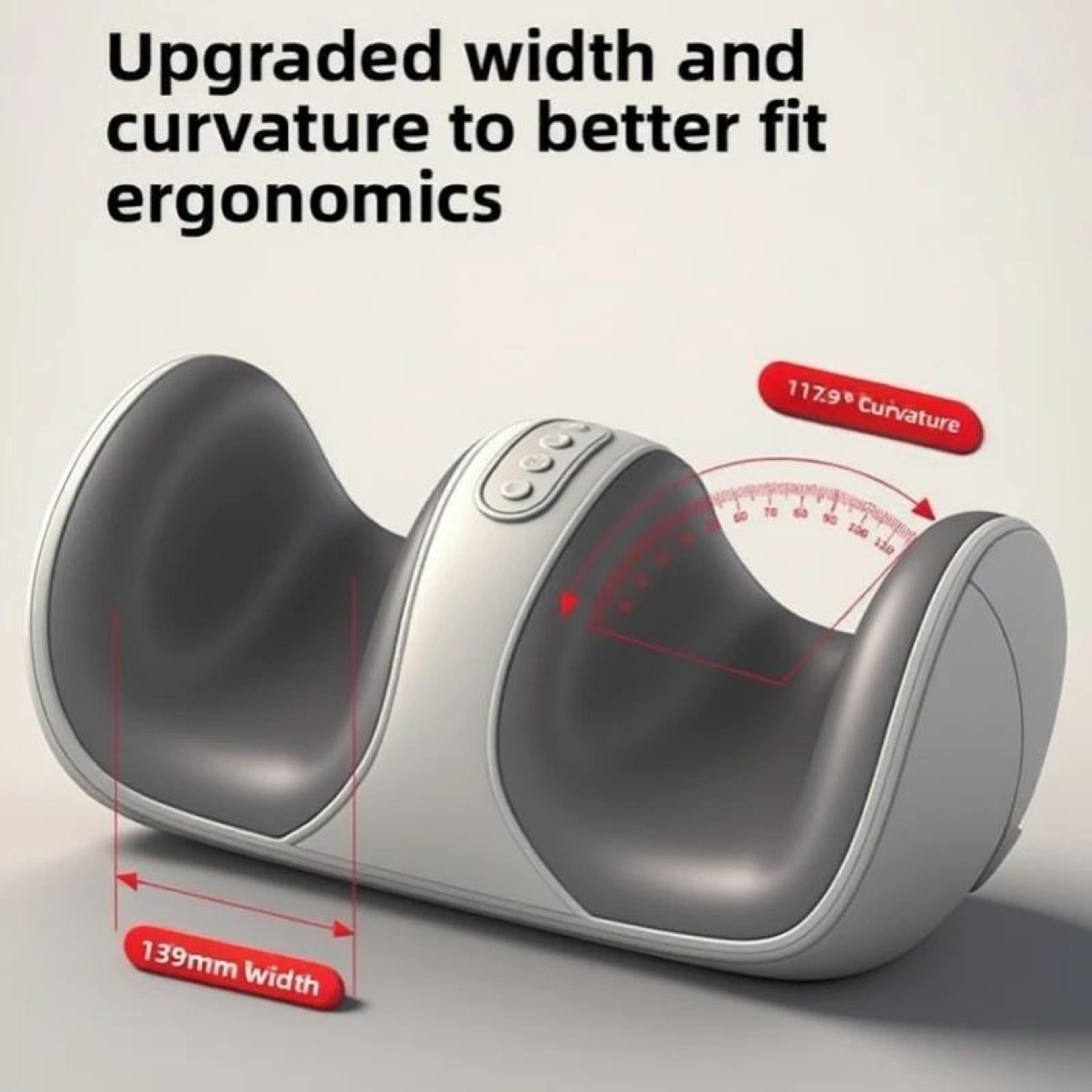 Ergonomic Electric Foot  Calf Massager With Heat  Shiatsu Kneading Leg Circulation Massage Machine