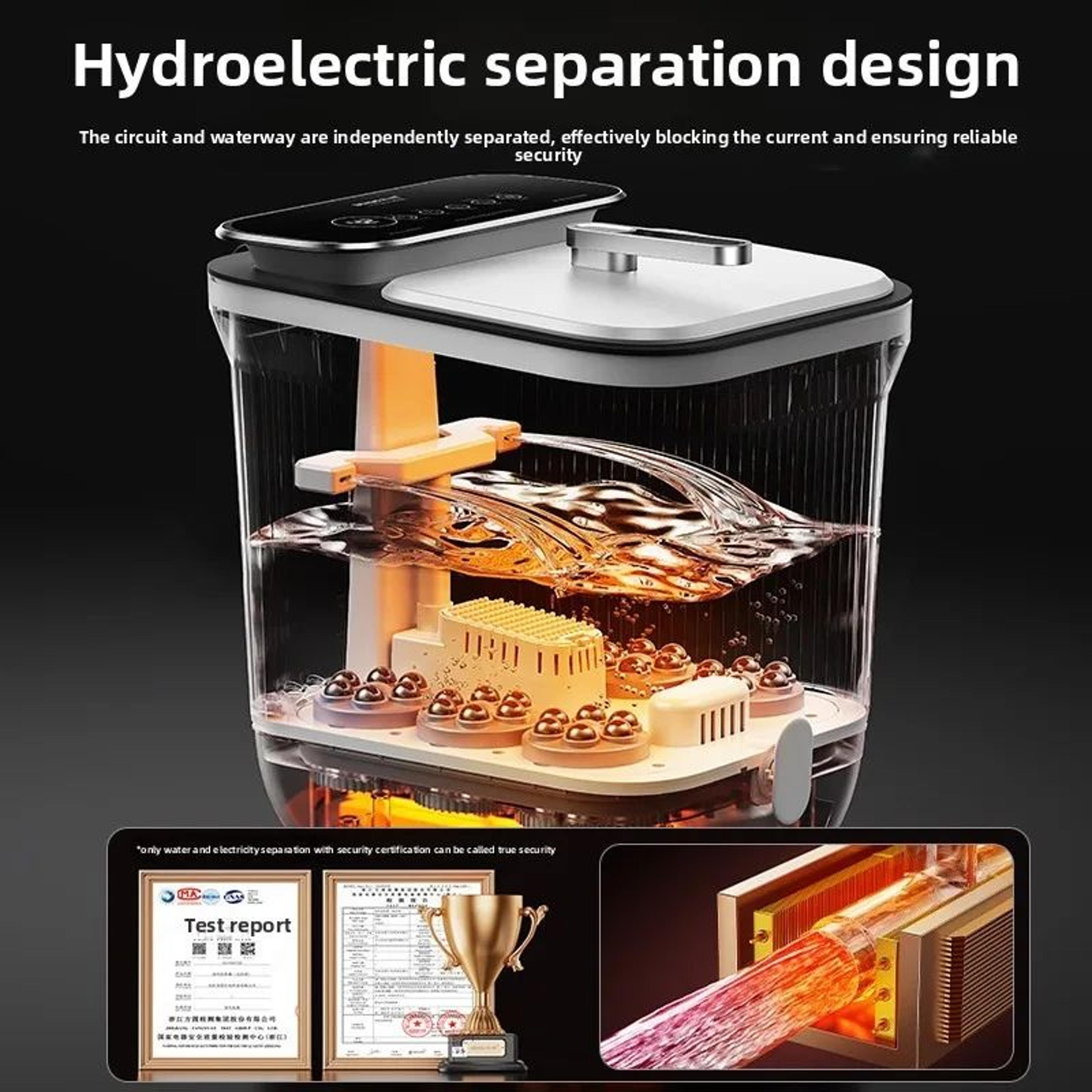 Electric Heated Foot Spa Bath With Remote Control  Automatic Foot Massage Basin With Constant Tempe