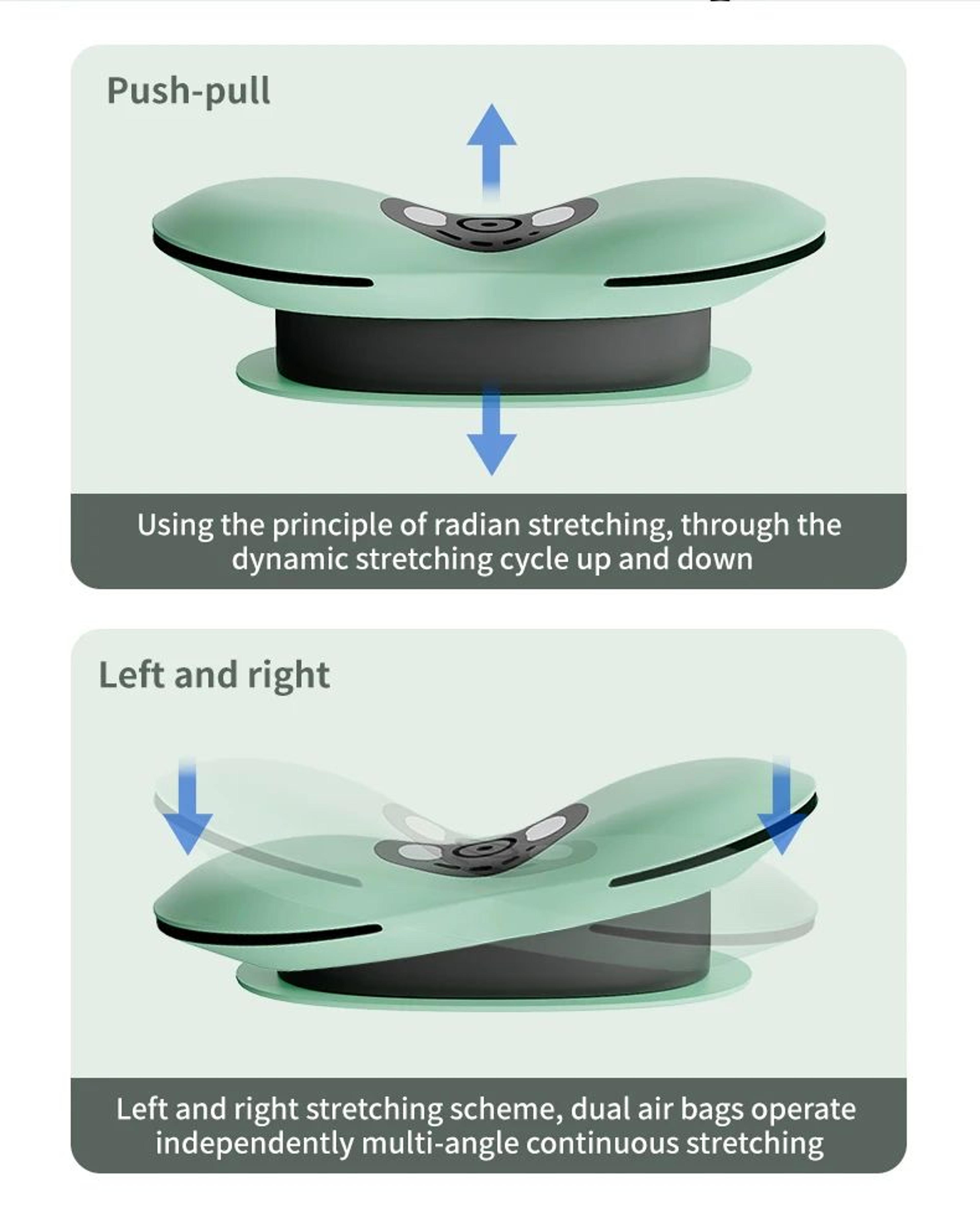 Electric Lumbar Traction Device With Heat  Vibration  Inflatable Back Stretcher Massager For Lower
