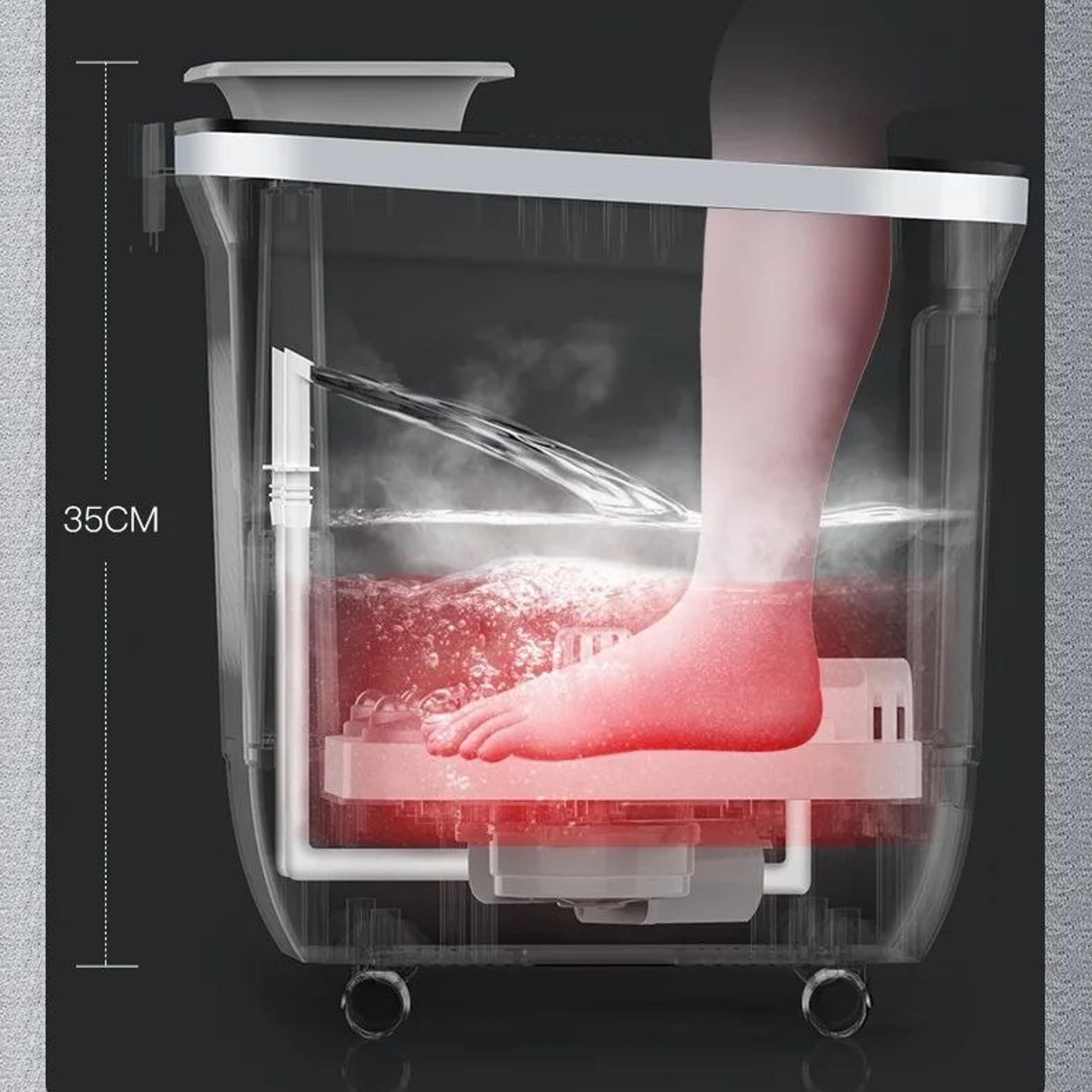 Electric Heated Foot Spa Bath With Remote Control  Automatic Foot Massage Basin With Constant Tempe