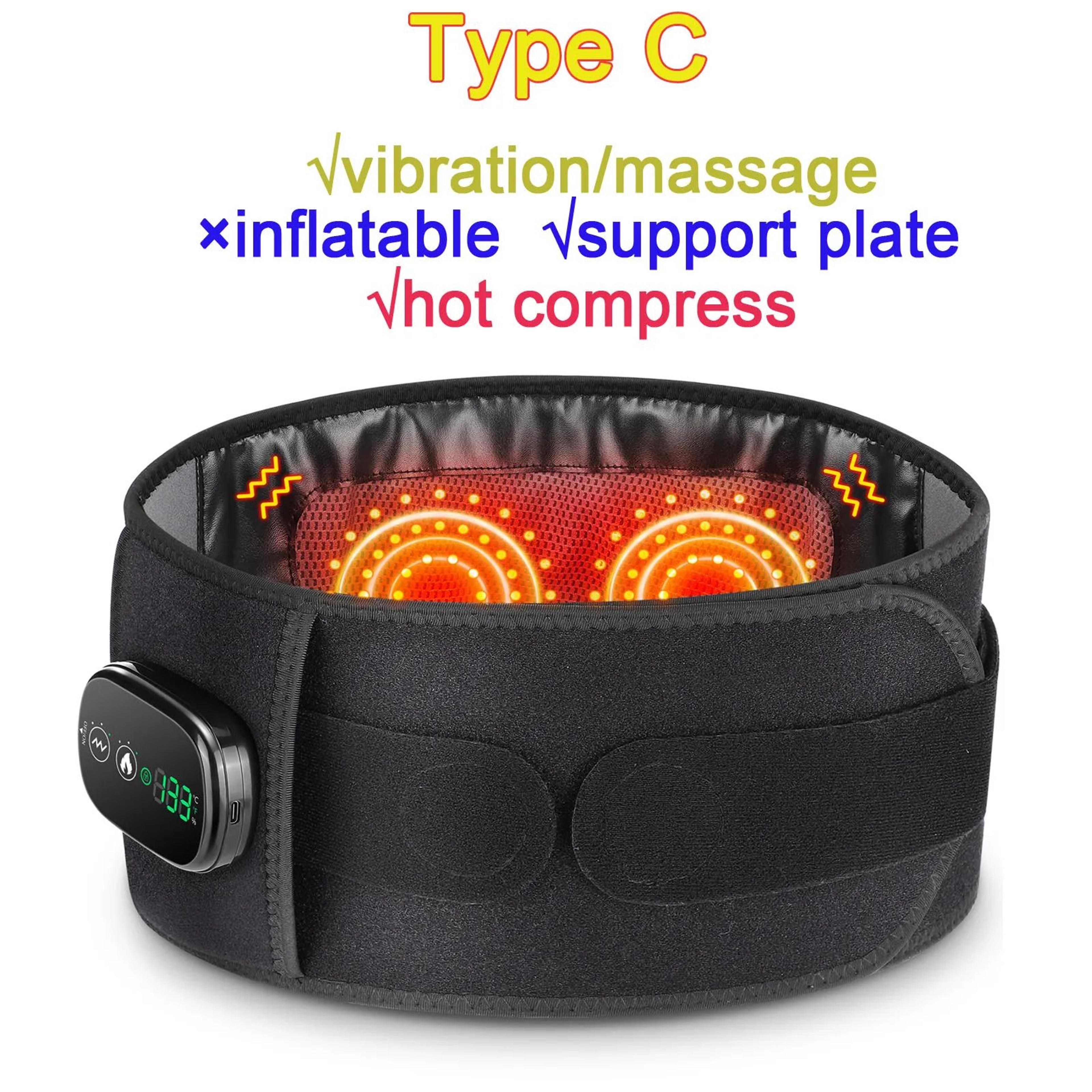 Cordless Inflatable Lumbar Support Belt With Heat  Vibration  Rechargeable Back Brace For Spine Dec 8