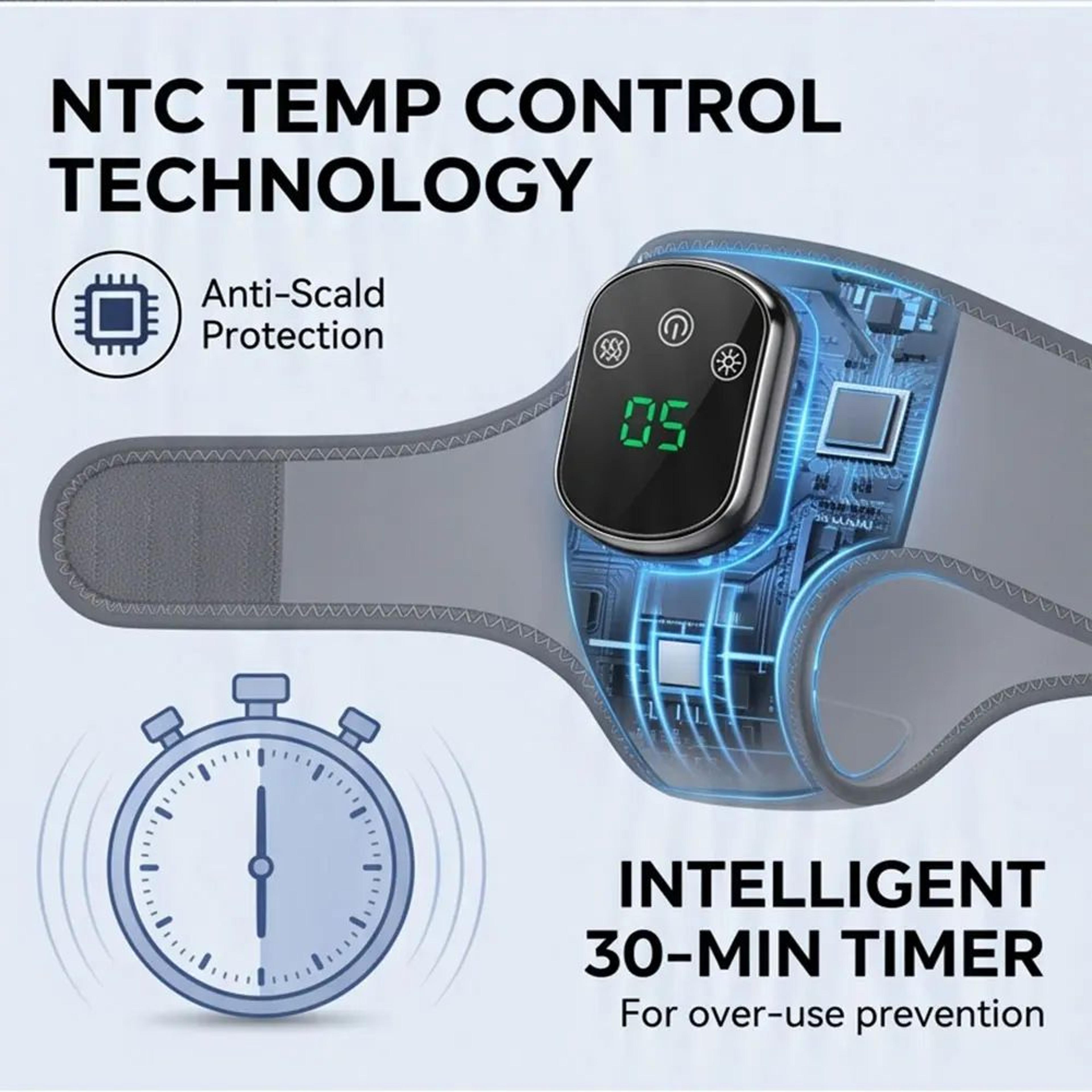 Heated Cordless Ankle Brace Wrap With Vibration Massage  Rechargeable Foot Support Sleeve For Sport 2