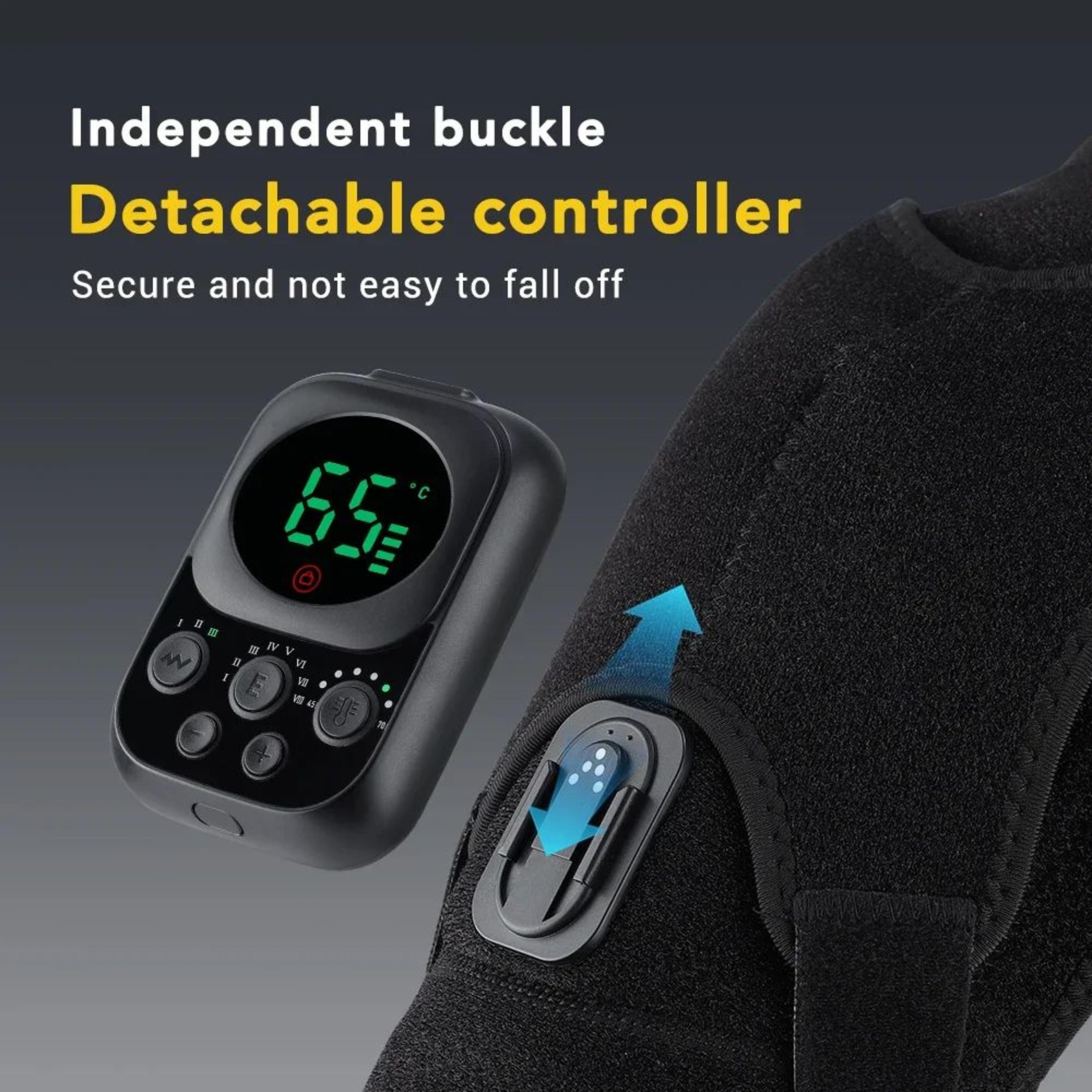 3in1 Wireless Heated Knee Massager With App Control  Electric Shoulder  Joint Therapy Wrap With Vib 5