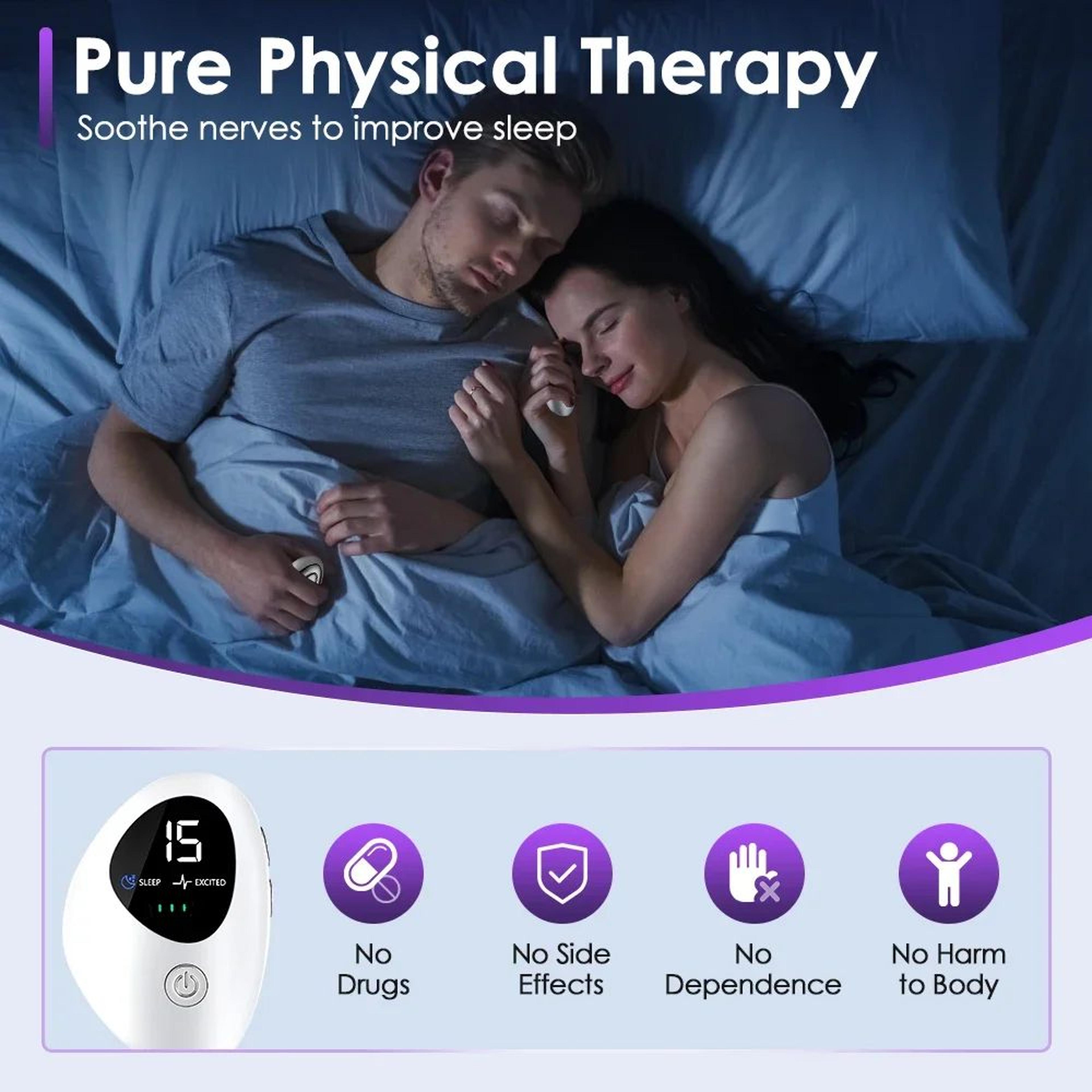 EMS Microcurrent Sleep Aid Device With Palm Pulse Therapy  Portable Stress Relief  Relaxation Machi 3