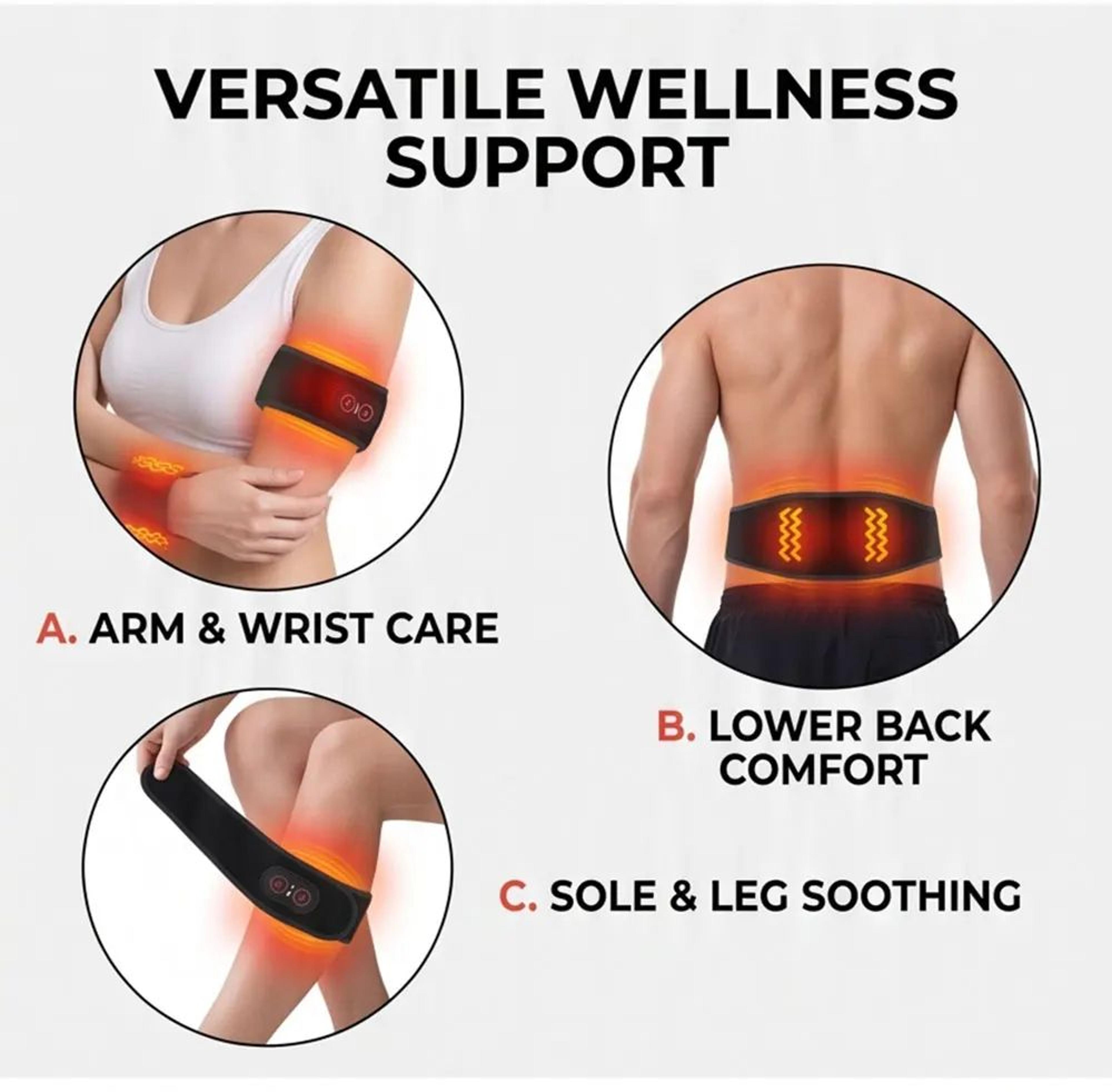 Cordless LED Light Therapy Neck Heating Belt With Vibration  660nm  850nm Rechargeable Neck Wrap Fo 2