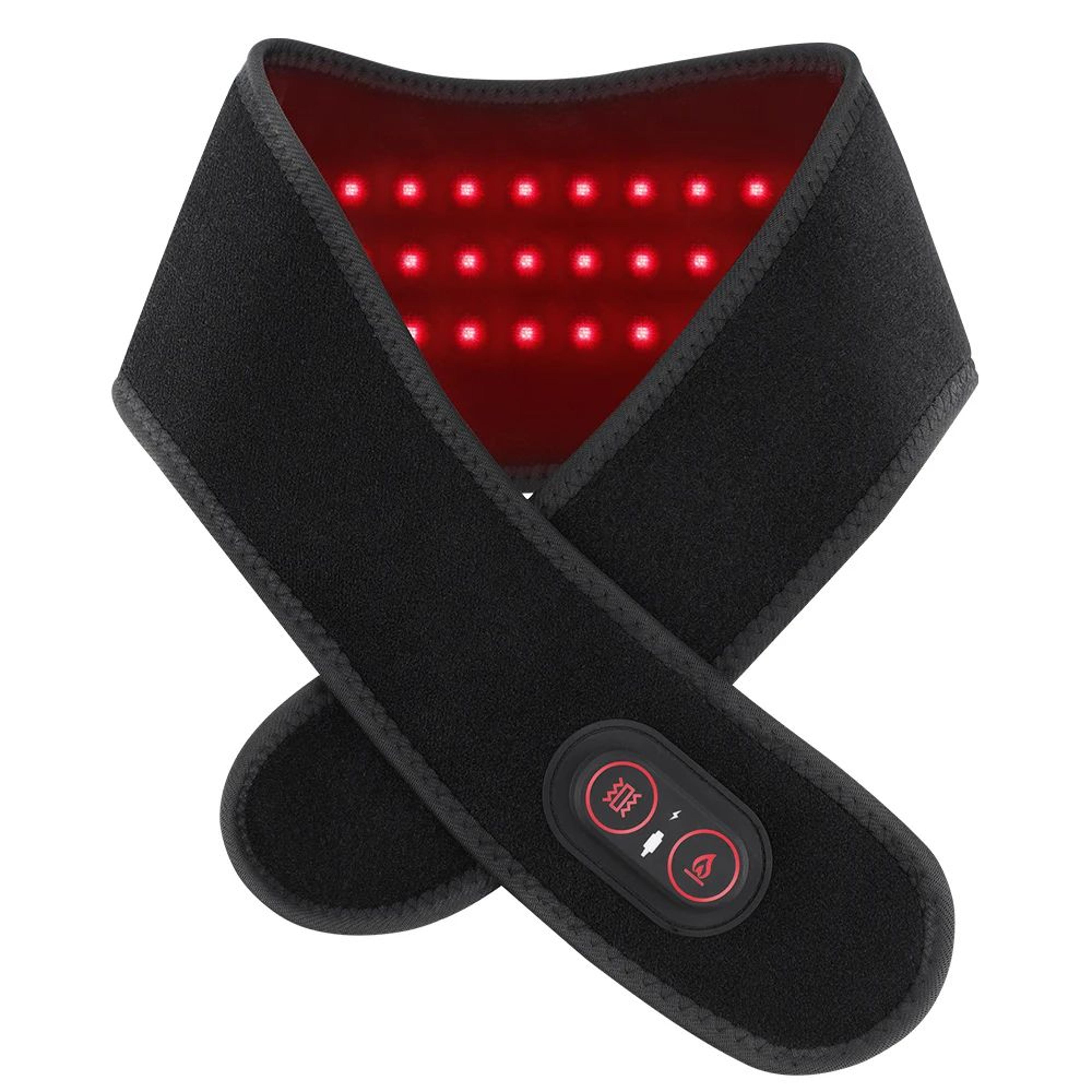 Cordless LED Light Therapy Neck Heating Belt With Vibration  660nm  850nm Rechargeable Neck Wrap Fo 6