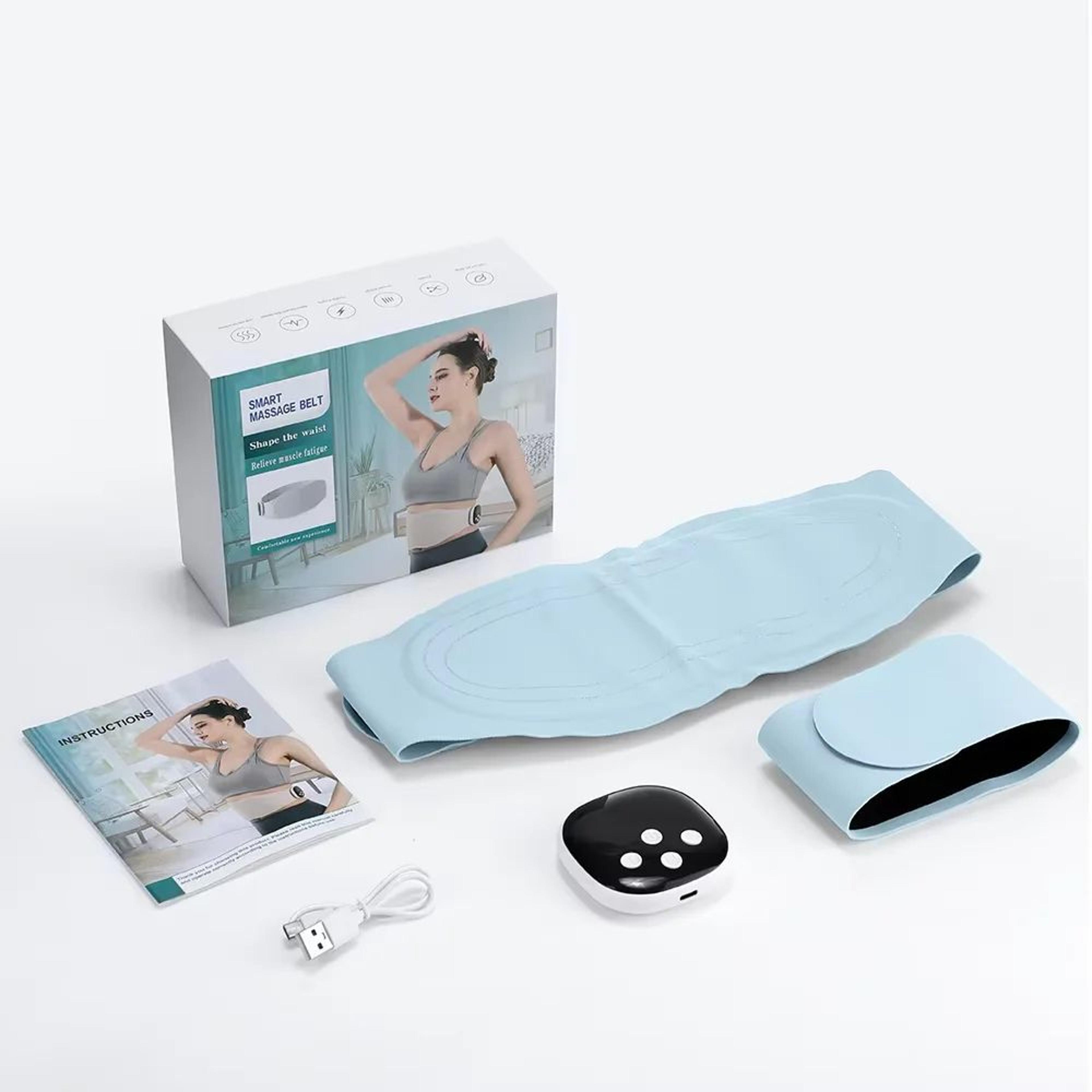 Electric EMS Heating Waist Massager Belt  Rechargeable Abdominal Muscle Toner With 8 Modes  19 Inte 6