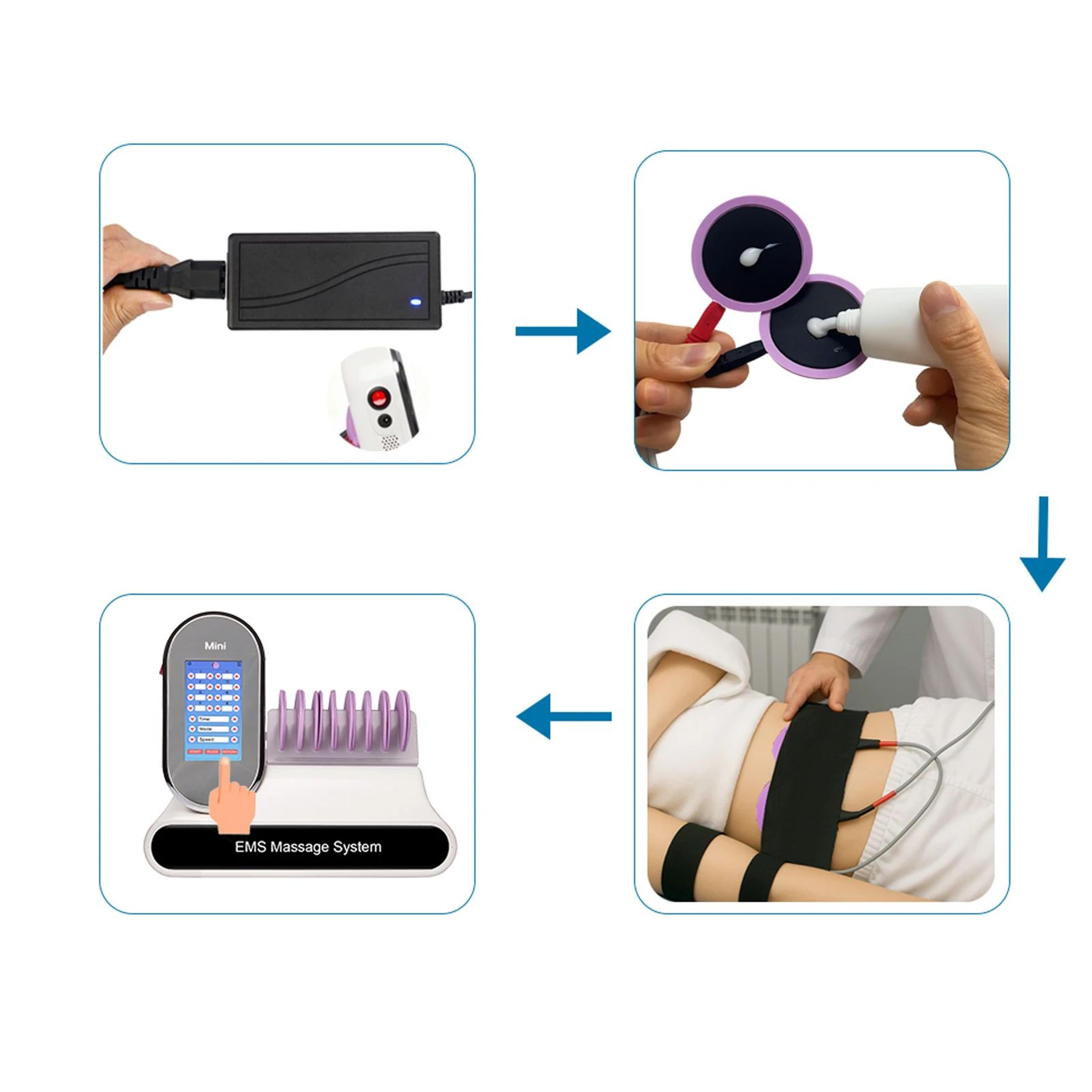 EMS Muscle Stimulator Machine With TENS Therapy  Electric Muscle Toning  Pain Relief Device For Ful 4