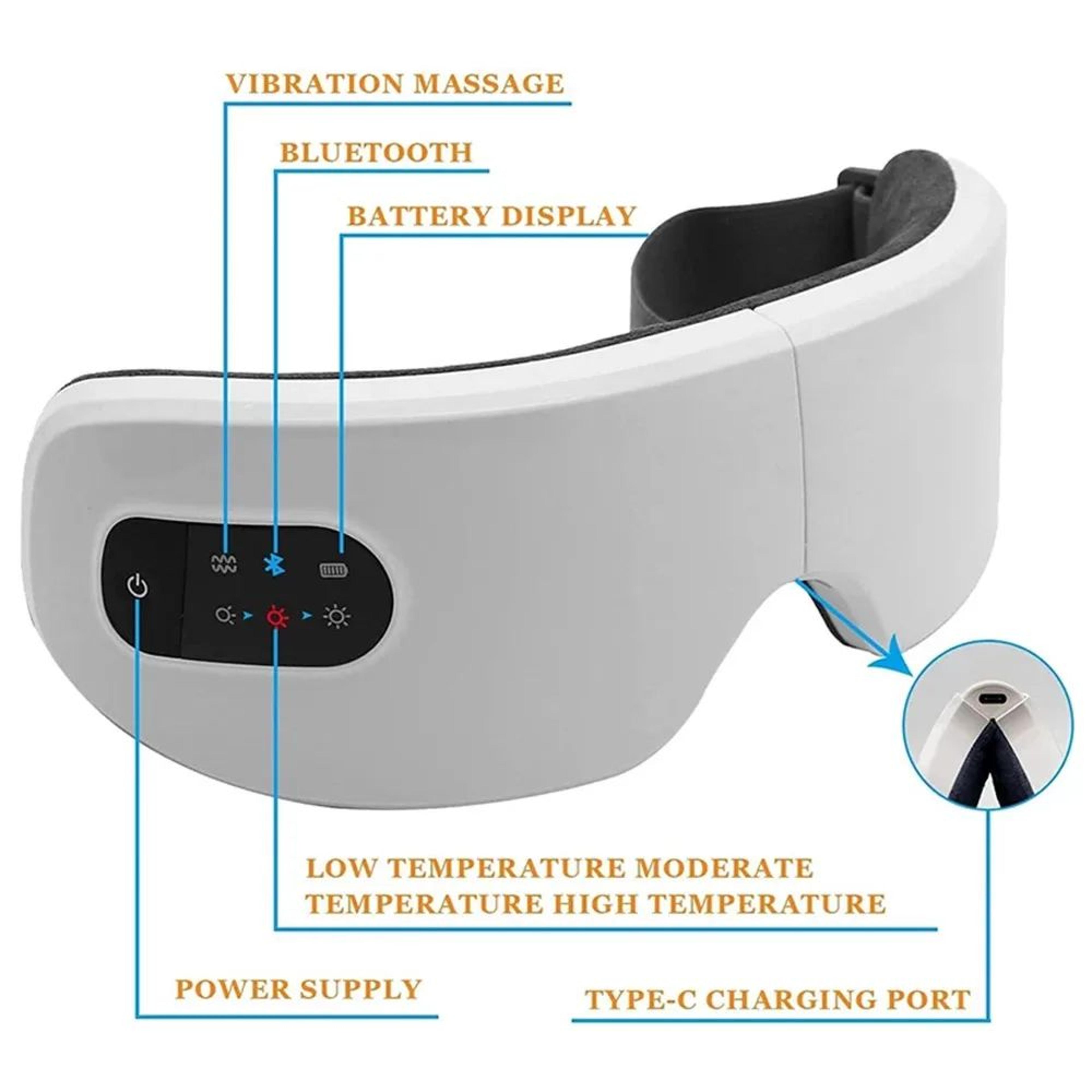 Smart Heated Eye Massager With Bluetooth Music  Vibration  Wireless Eye Mask For Eye Fatigue Relief 3