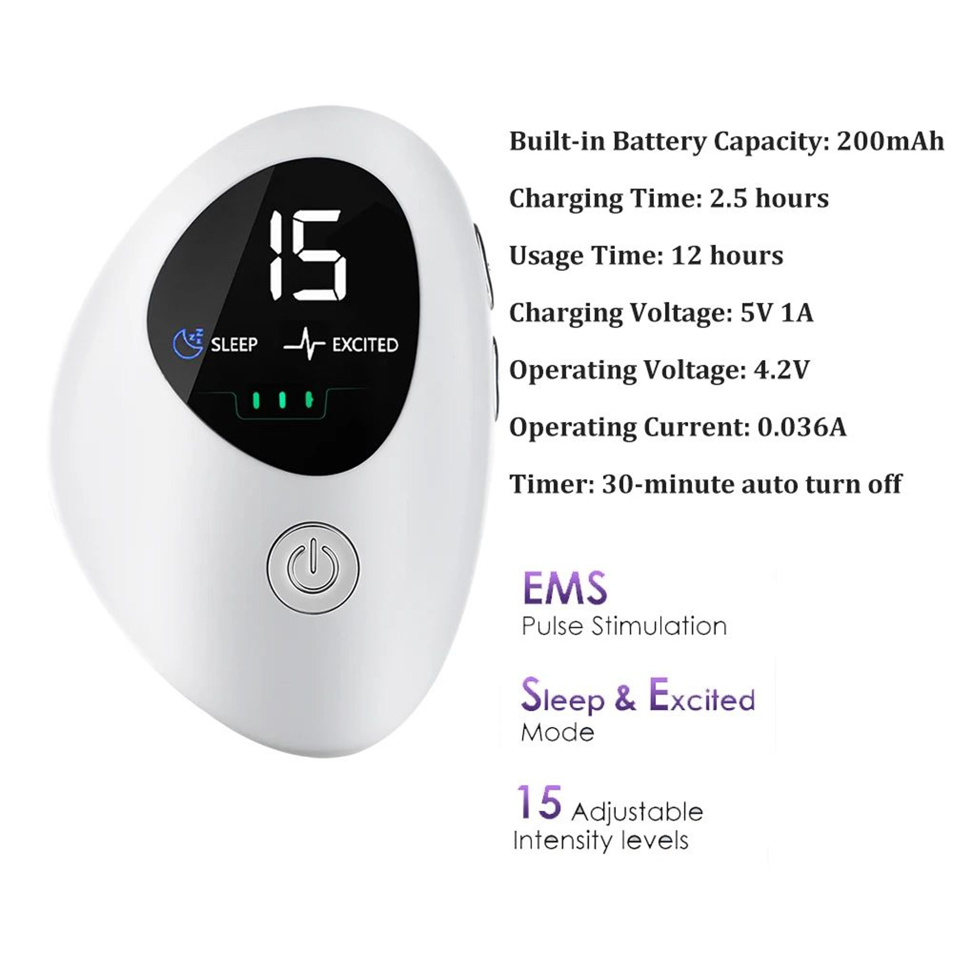 Smart Microcurrent Sleep Aid Device With Pulse Therapy  Handheld Relaxation Massager For Stress  Sl 7