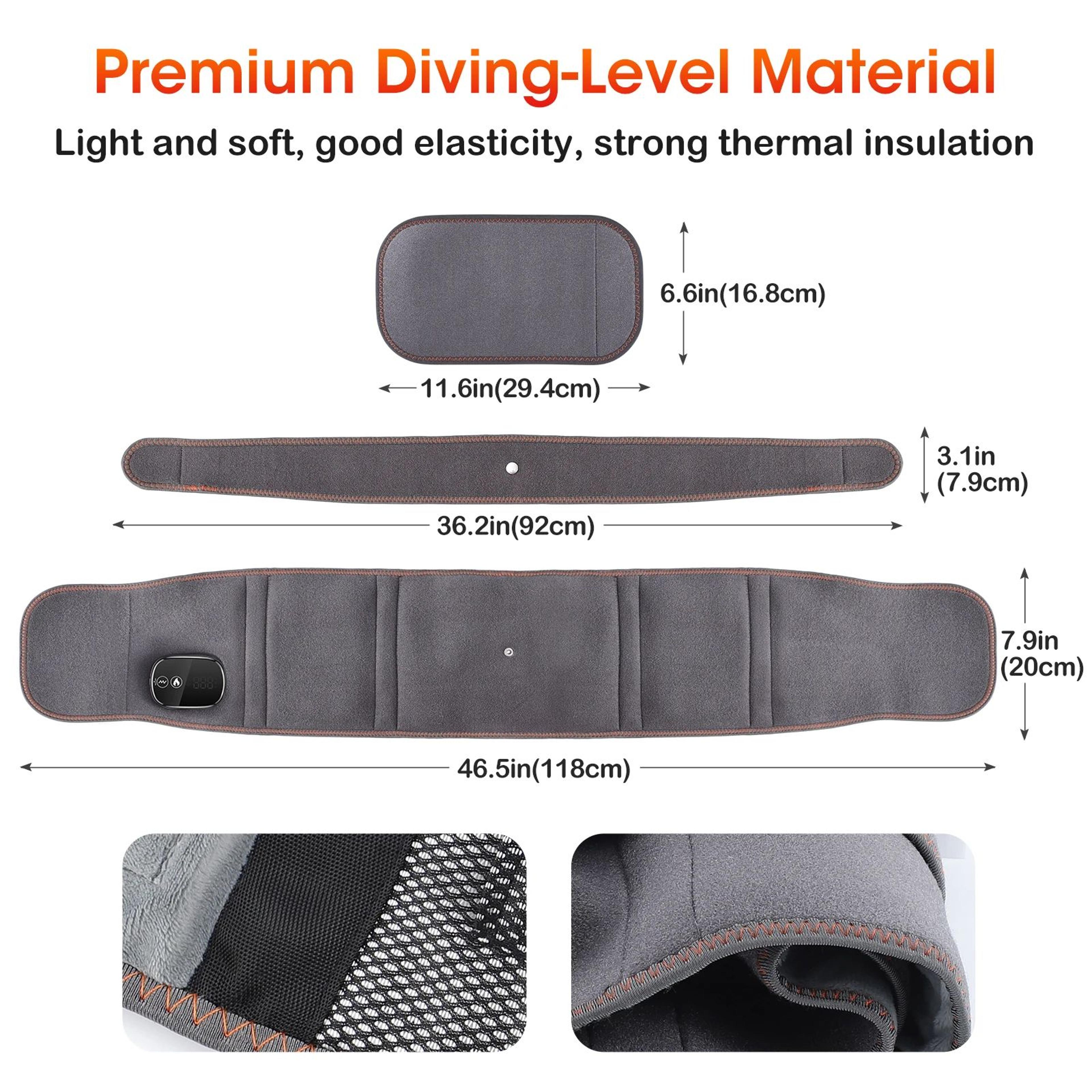 Electric Waist Massager Belt With Infrared Heat  Vibration  Rechargeable Lumbar Back Support For Wa 5