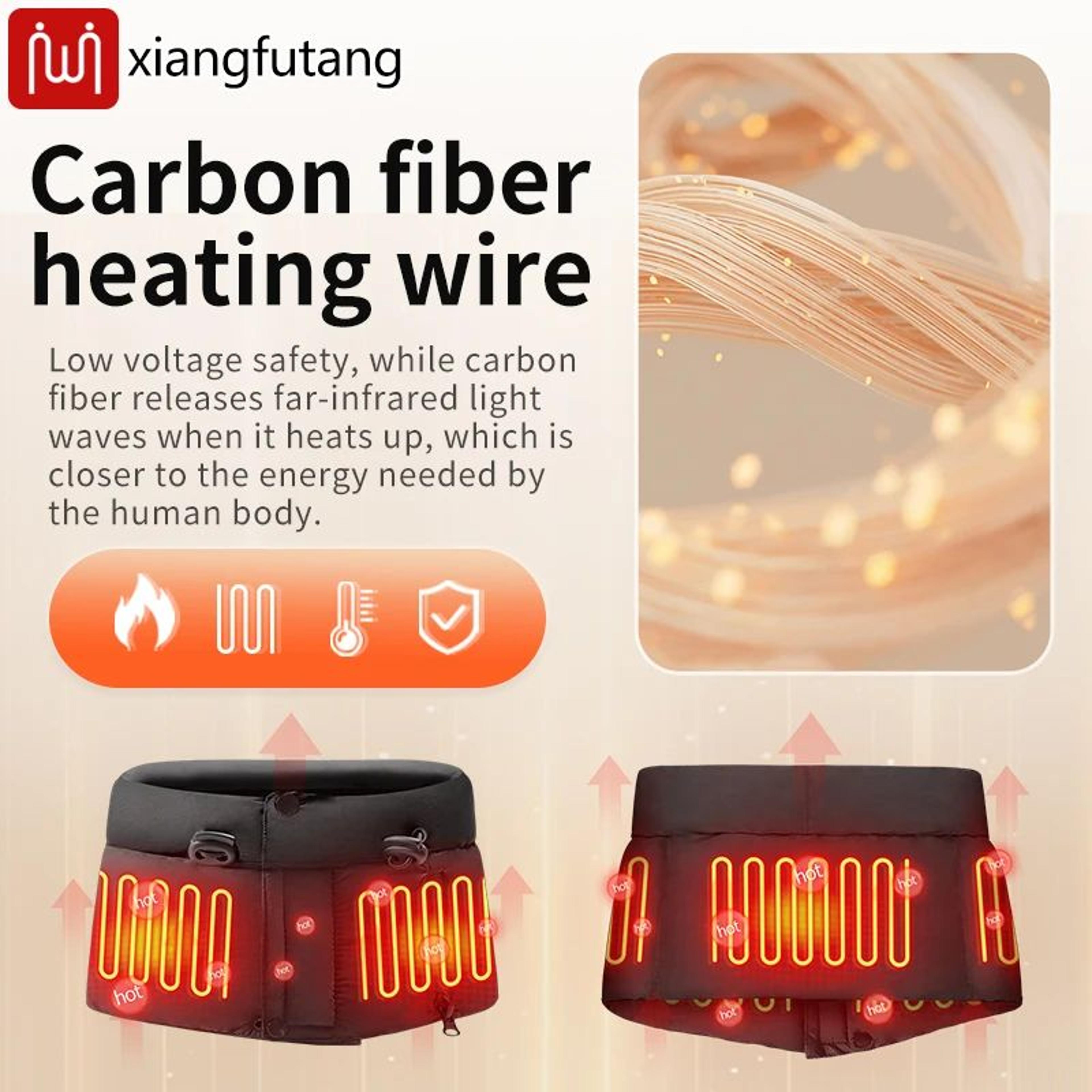Electric Heating Neck Wrap With 3Level Heat Control  Adjustable Heated Neck Warmer Scarf For Hot Co