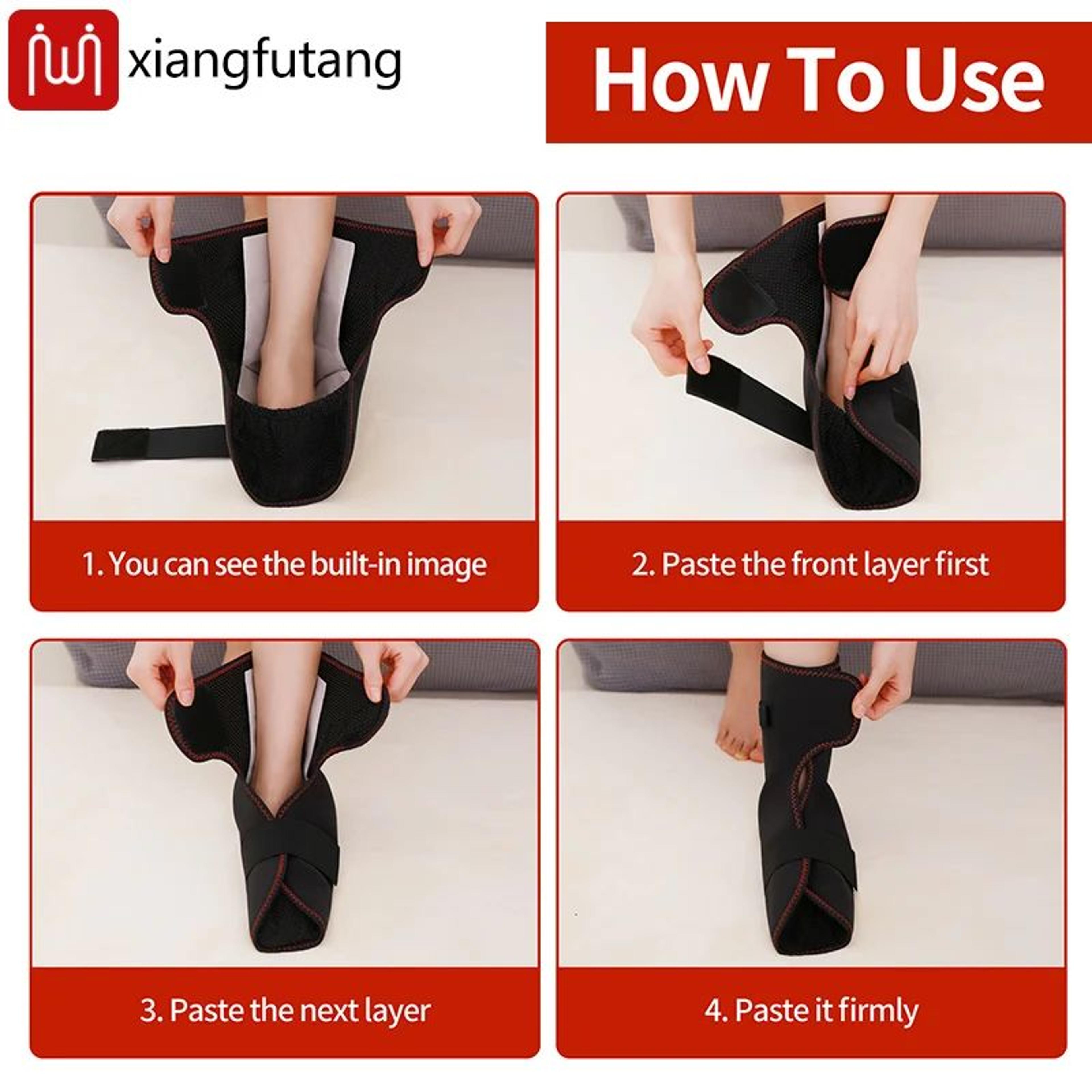 Electric Heated Foot Wrap With Vibration Massage  Adjustable Foot  Ankle Heating Pad For Heel Pain