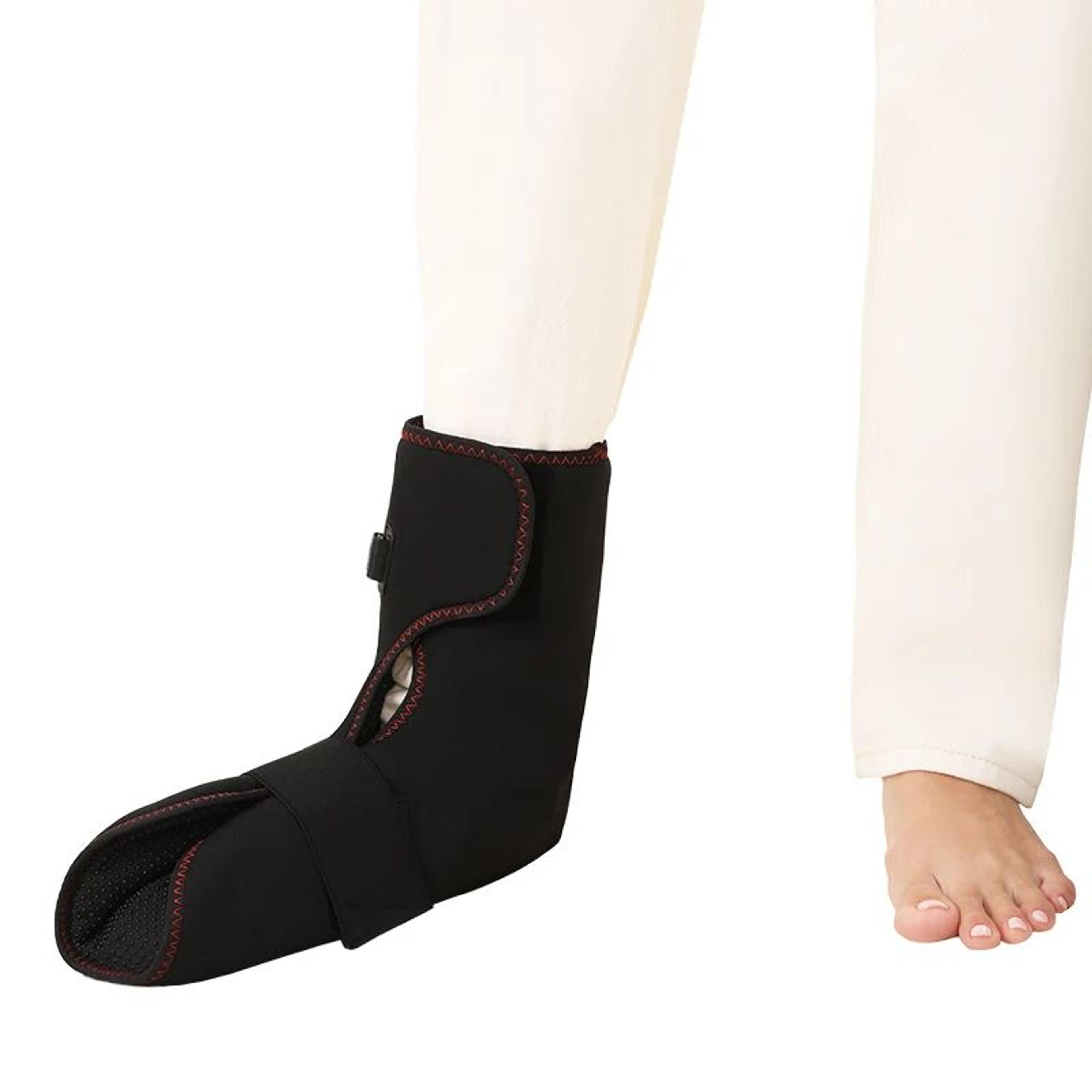 Electric Heated Foot Wrap With Vibration Massage  Adjustable Foot  Ankle Heating Pad For Heel Pain