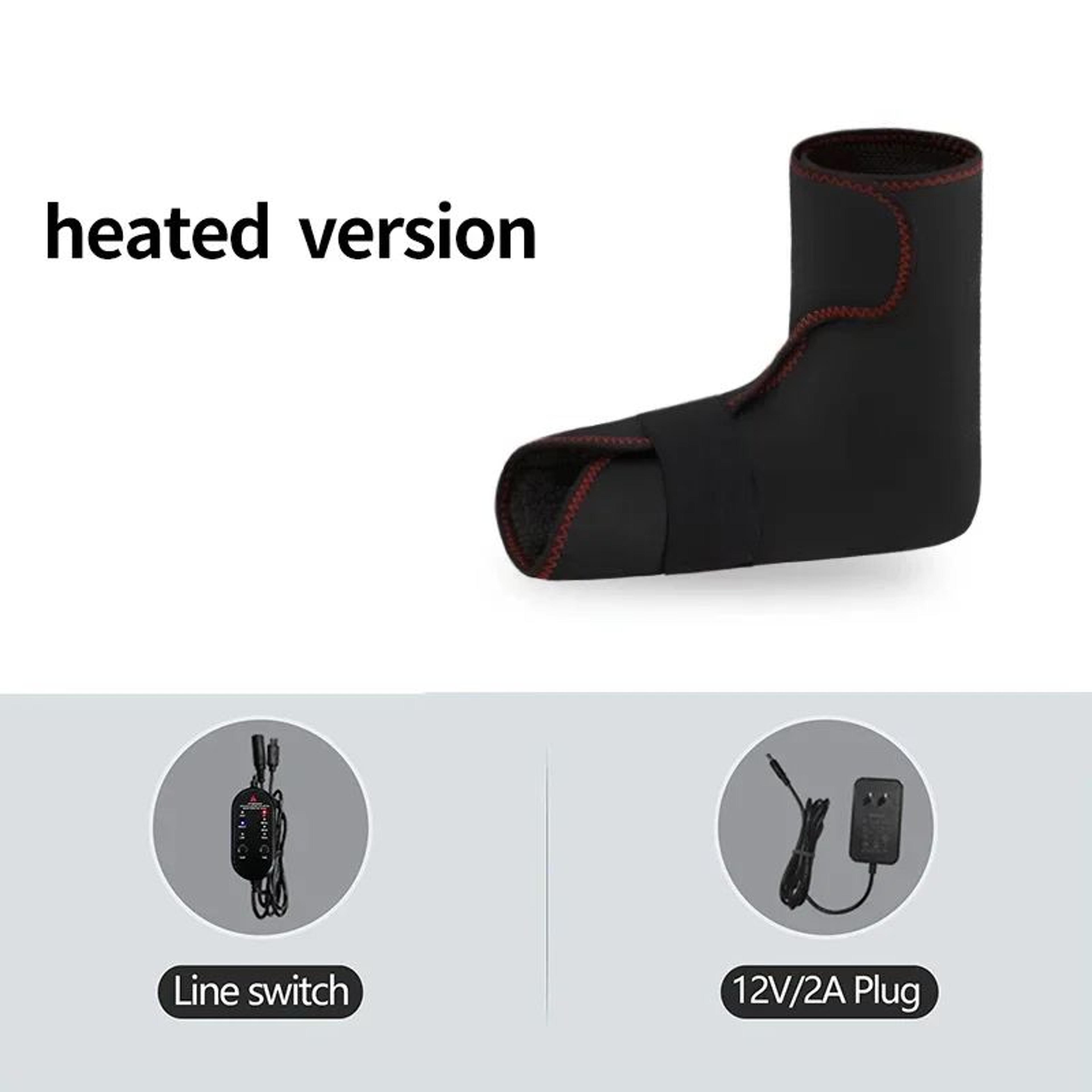 Electric Heated Foot Wrap With Vibration Massage  Adjustable Foot  Ankle Heating Pad For Heel Pain