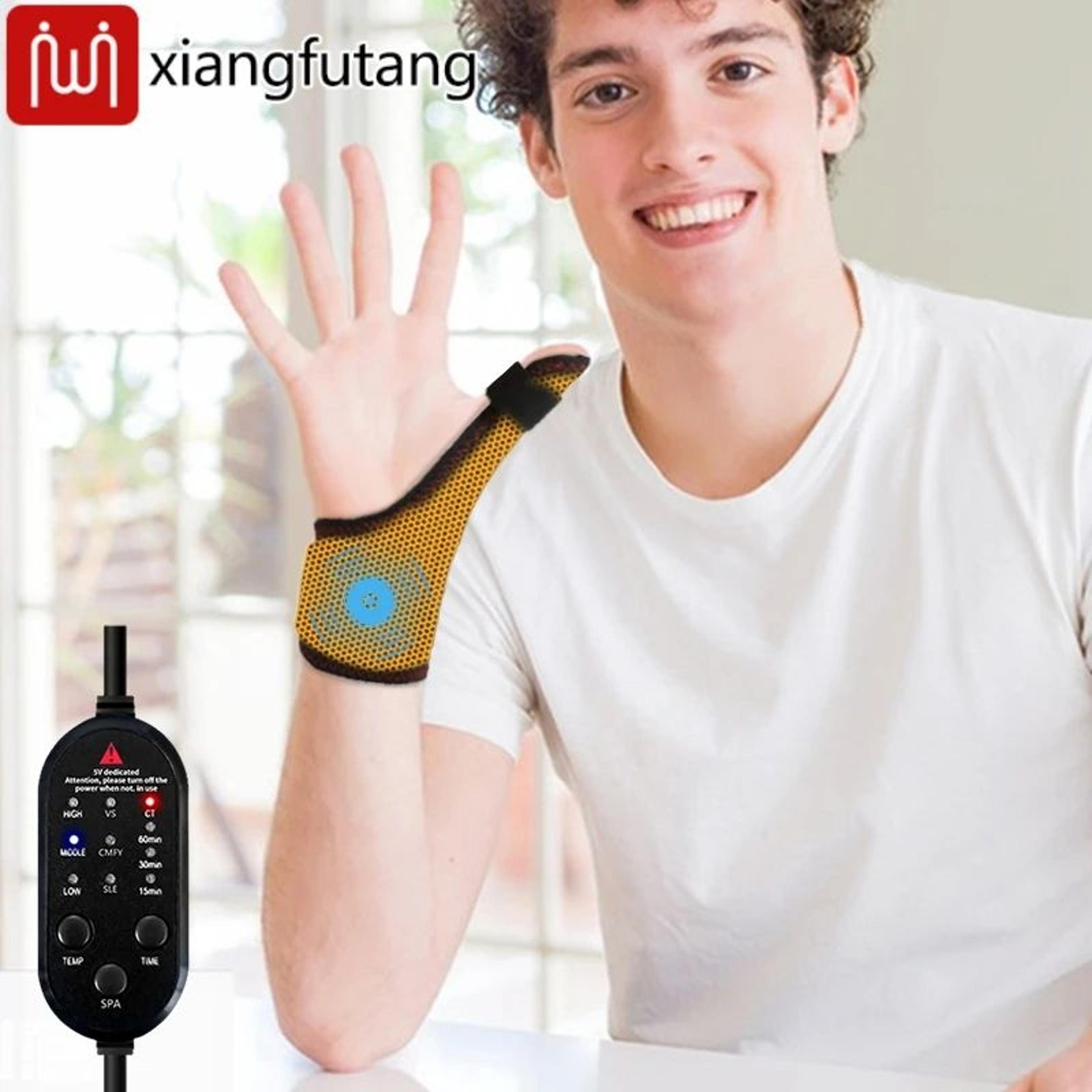 Electric Heated Thumb Wrist Support Brace With Massage Adjustable Wrist Stabilizer For Hand Pain Re