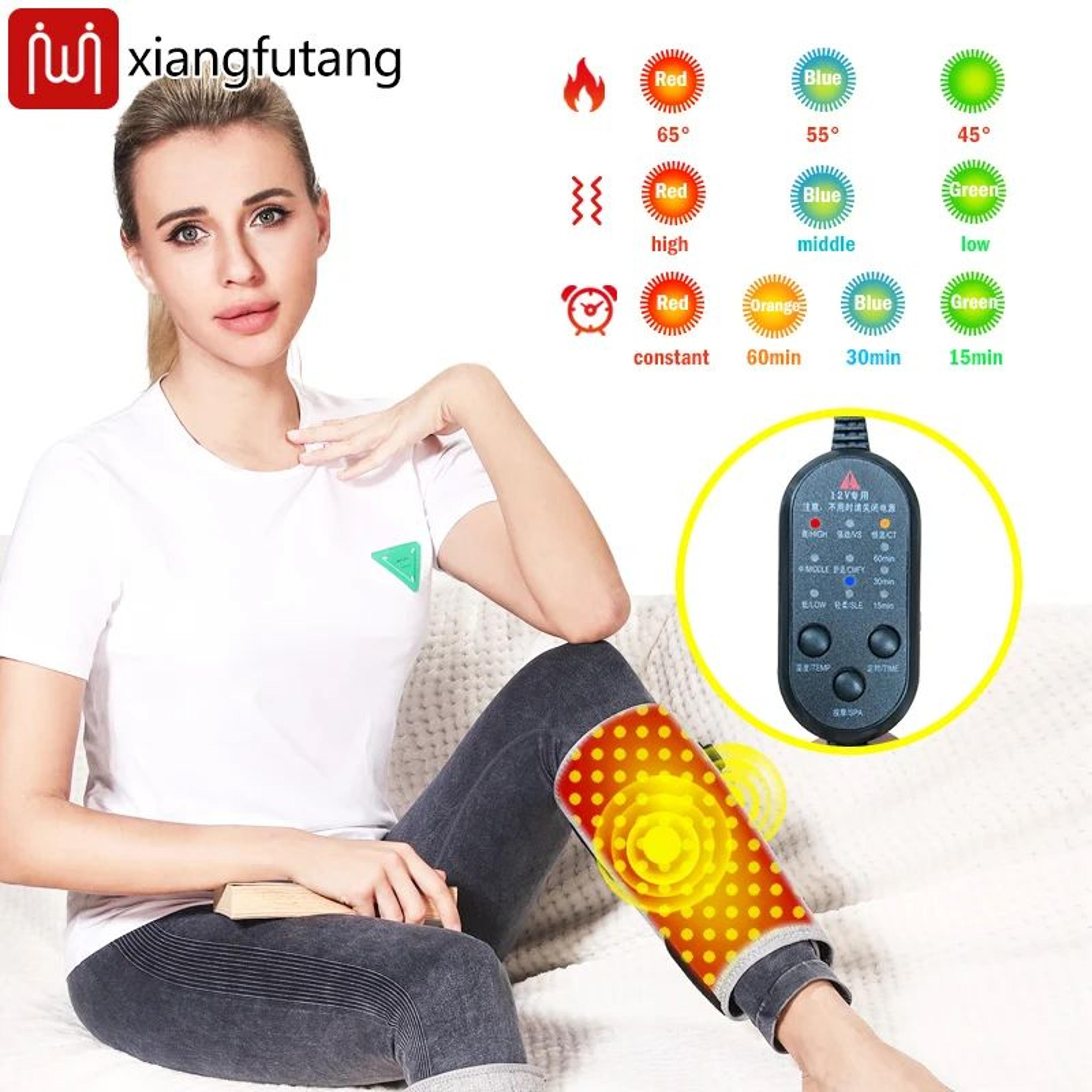 Red Light Heated Calf Massager With 3Level Vibration  Electric Leg Support Wrap For Muscle Relaxati