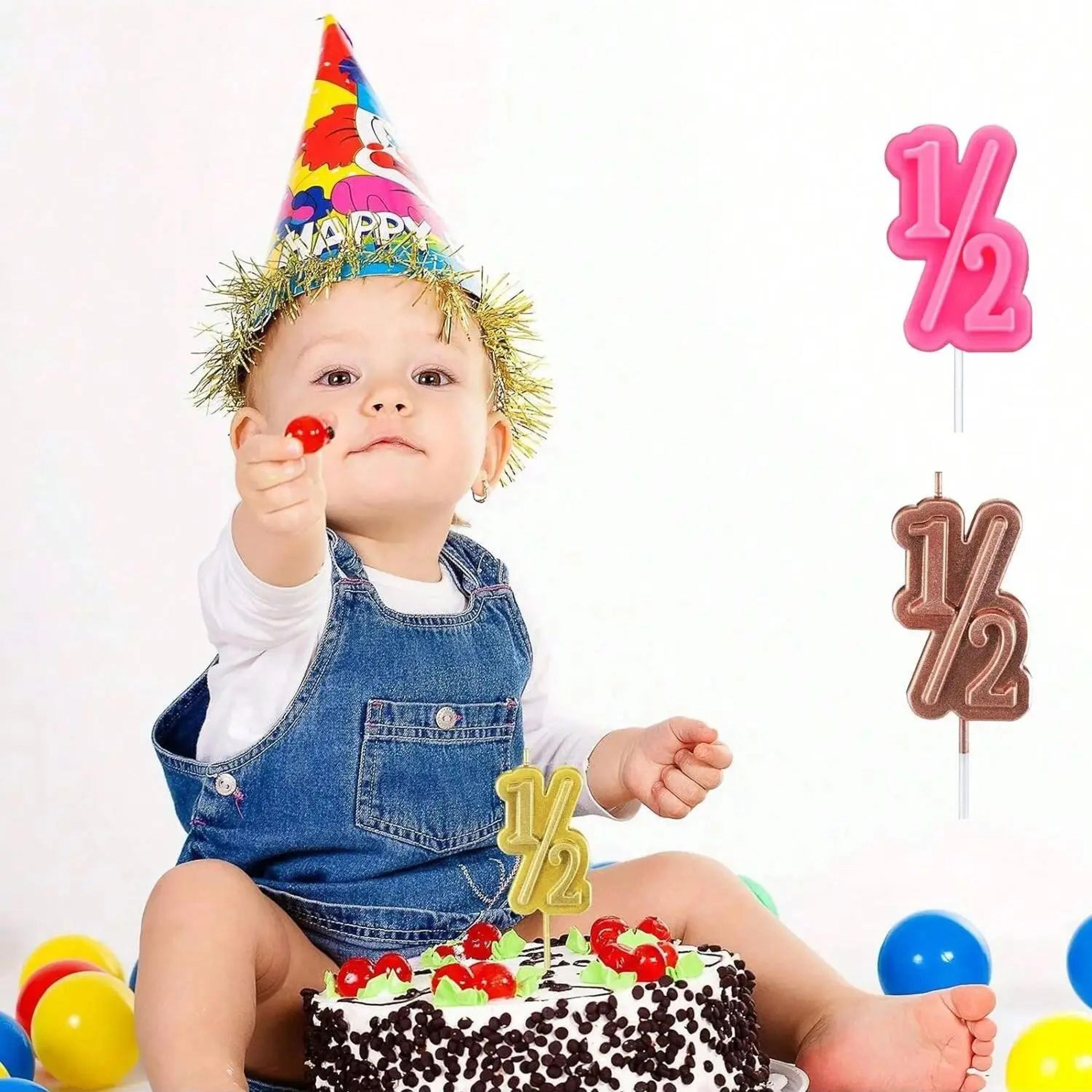 Half 12 Birthday Cake Candle Topper  Baby Half Birthday Number Candle For 6Month Party Cake Decorat 14