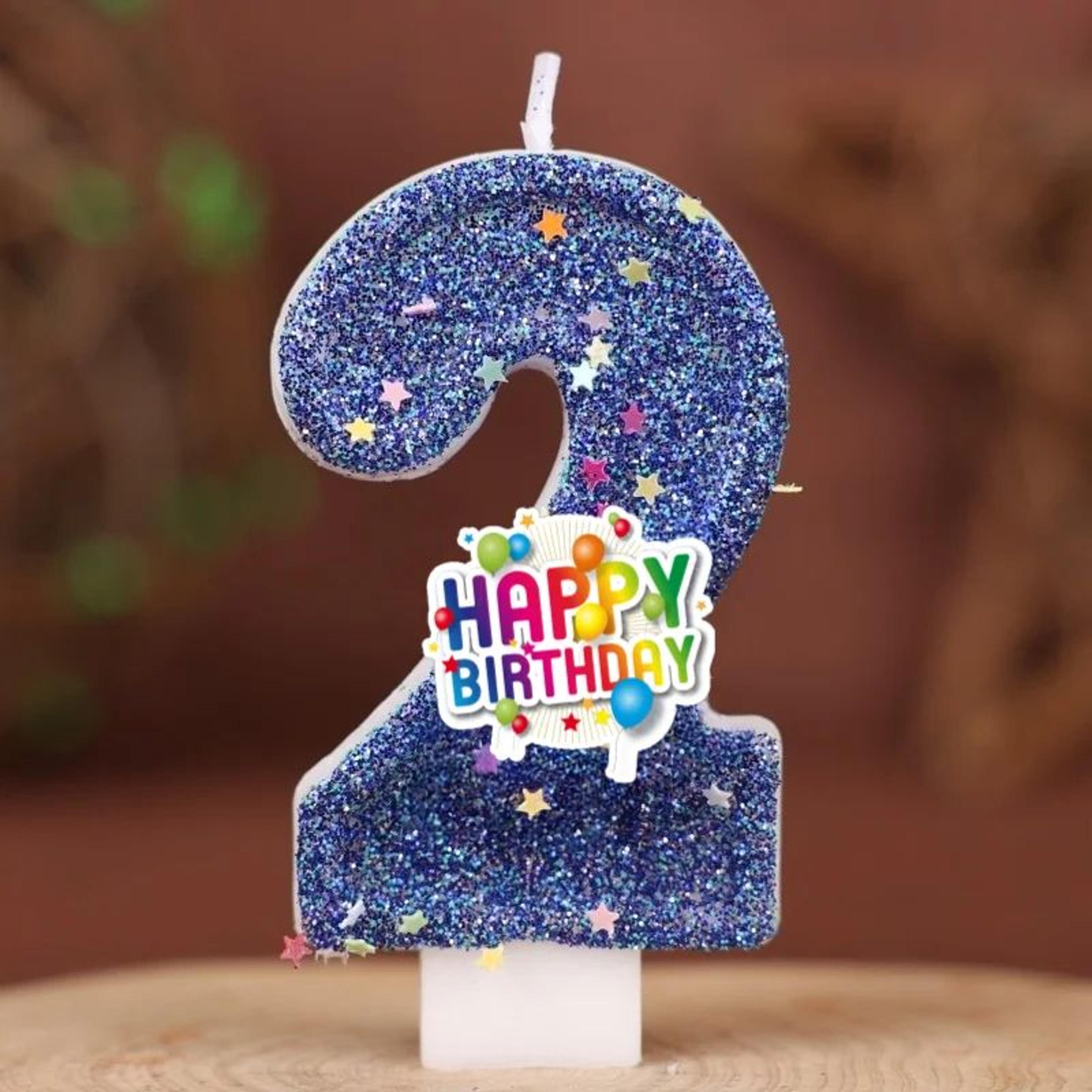 09 Colorful Happy Birthday Number Candle Cake Topper  Decorative Paraffin Wax Party Candles For Kid 8