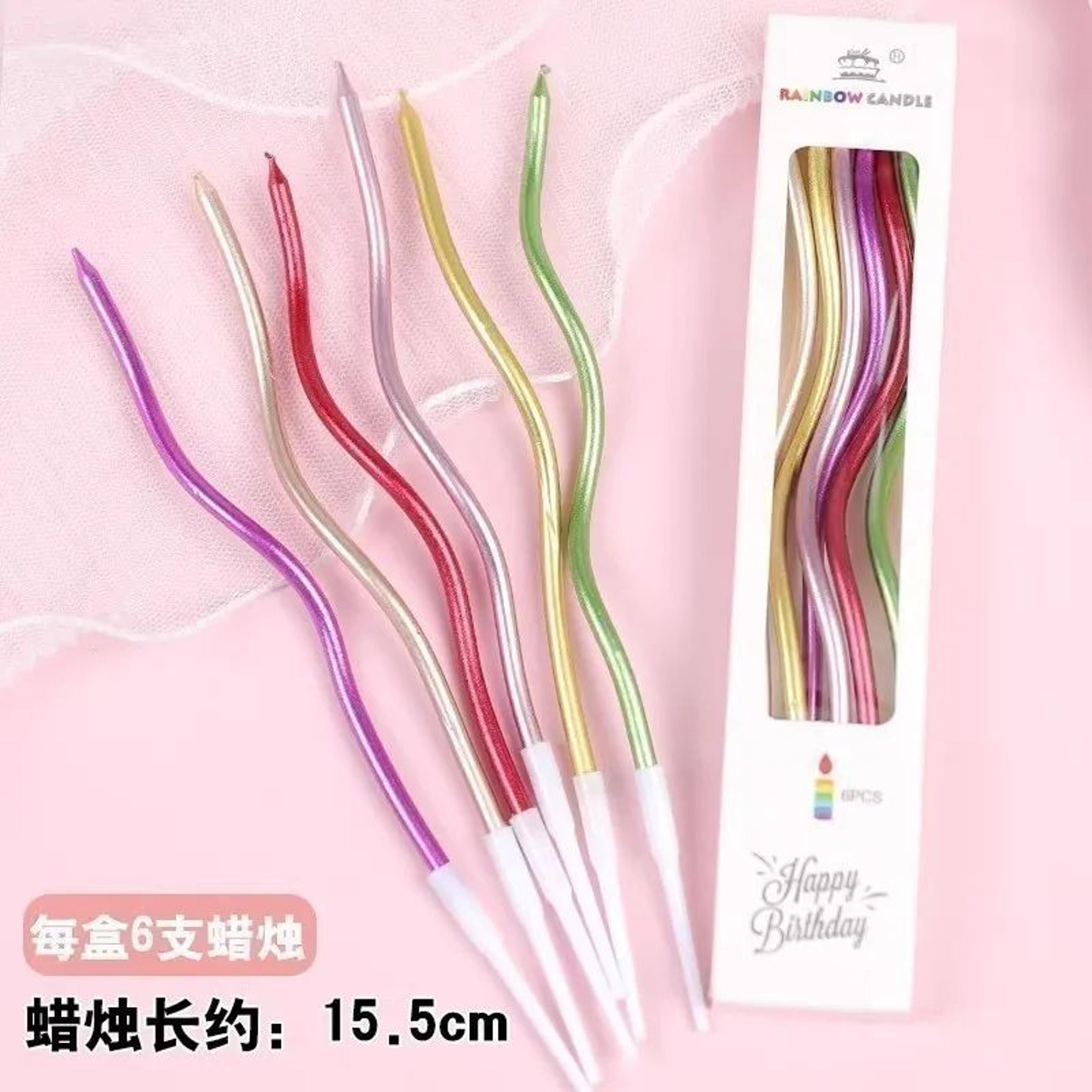 48pcs Spiral Birthday Cake Candles  Long Thin Colorful Party Candles For Birthday Wedding  Celebrat 7