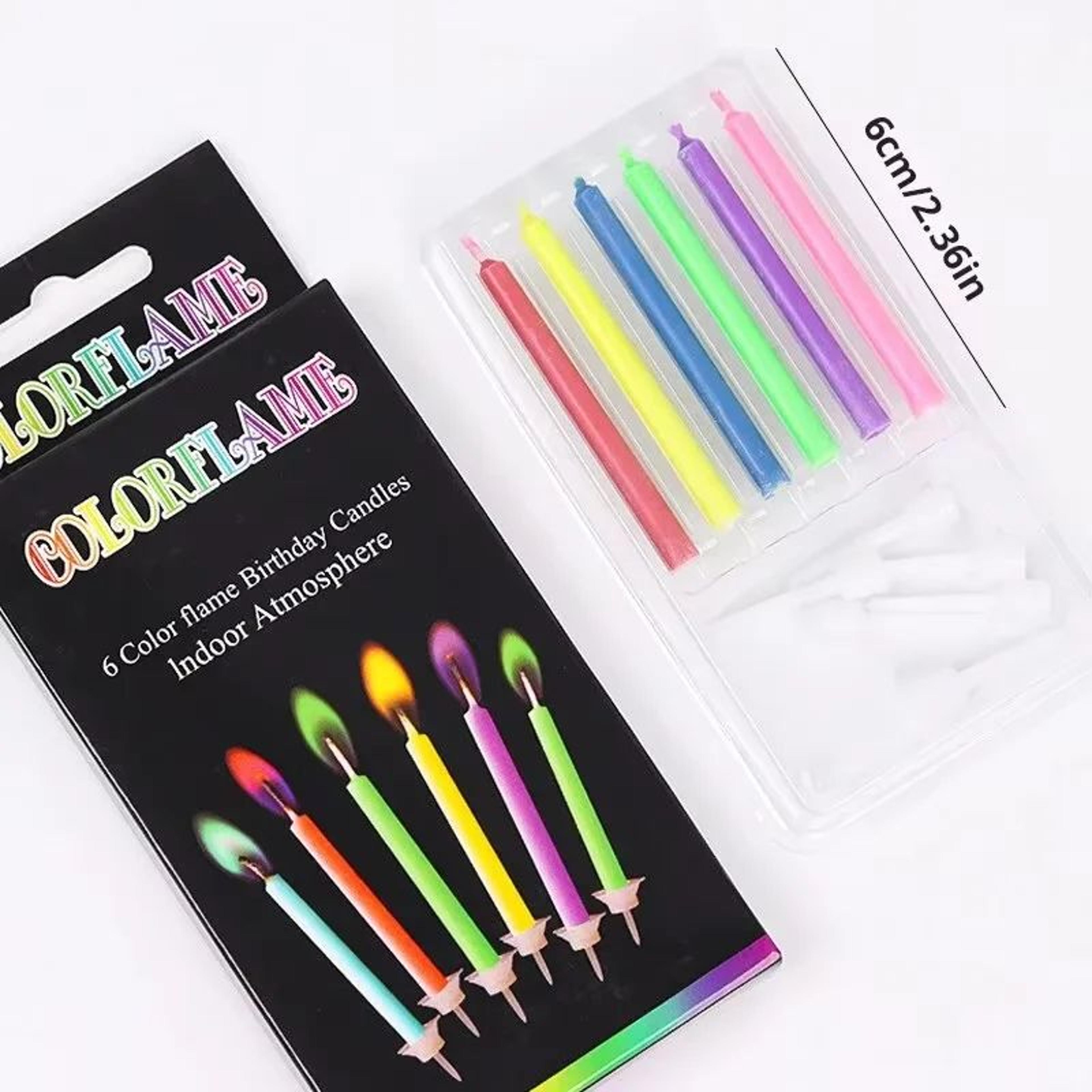 Colorful Flame Birthday Candles Multicolor Burning Cake Candles For Birthday Parties Weddings  Cele 2