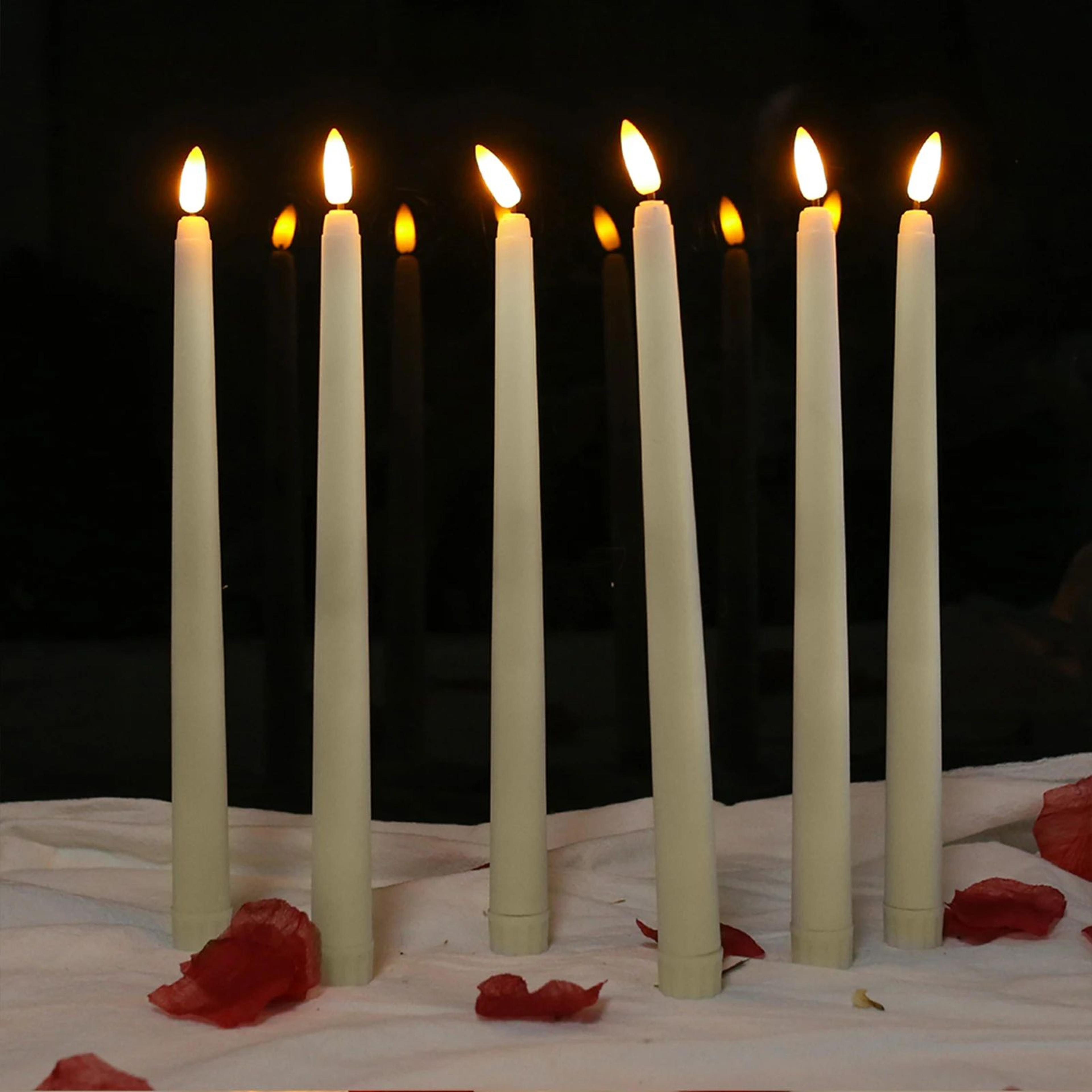 Flameless LED Taper Candles With Remote  Timer  Battery Operated Flickering Candles For Home Weddin 0