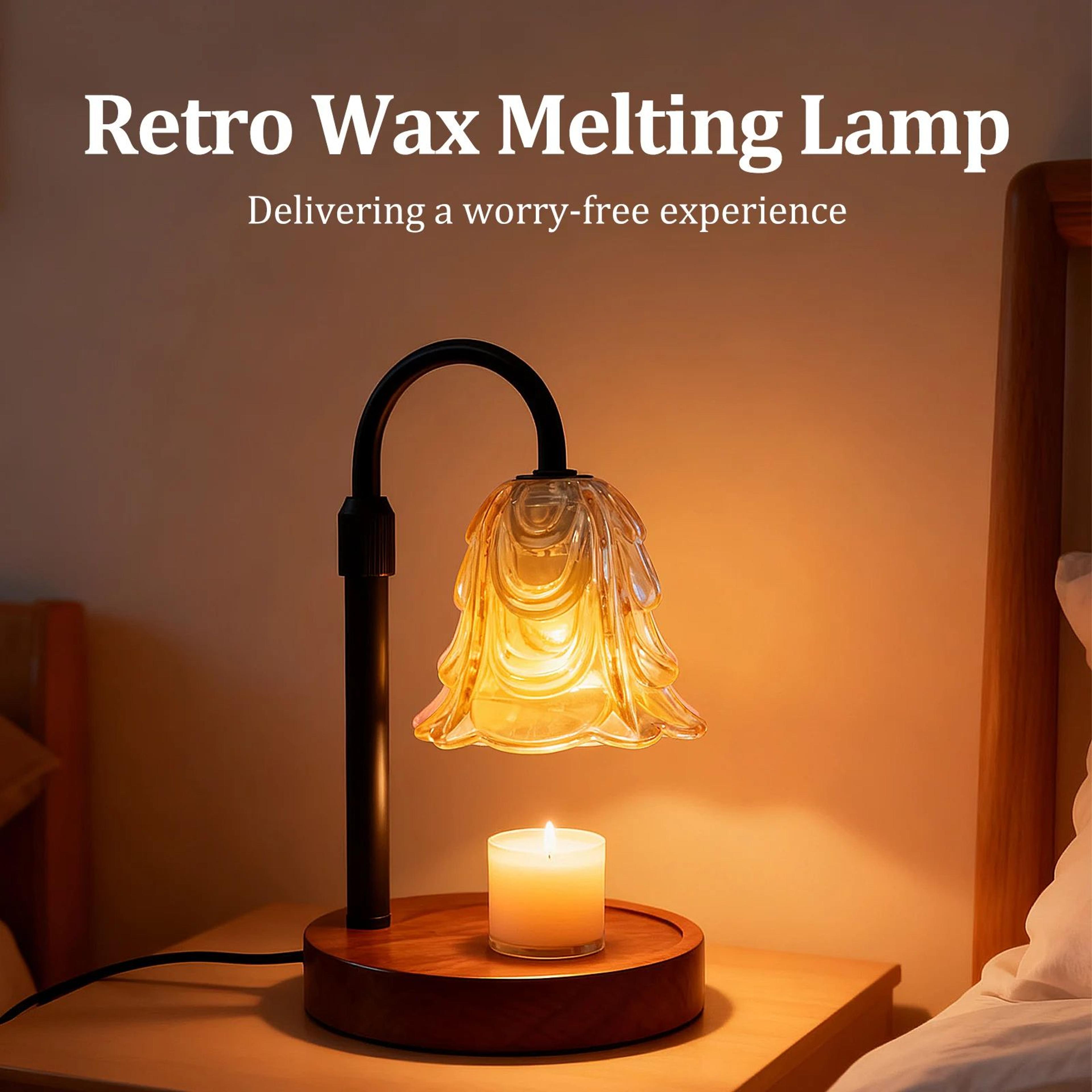 Flower Candle Warmer Lamp With Timer  4Level Dimmable Brightness  Adjustable Height Wax Warmer For  1