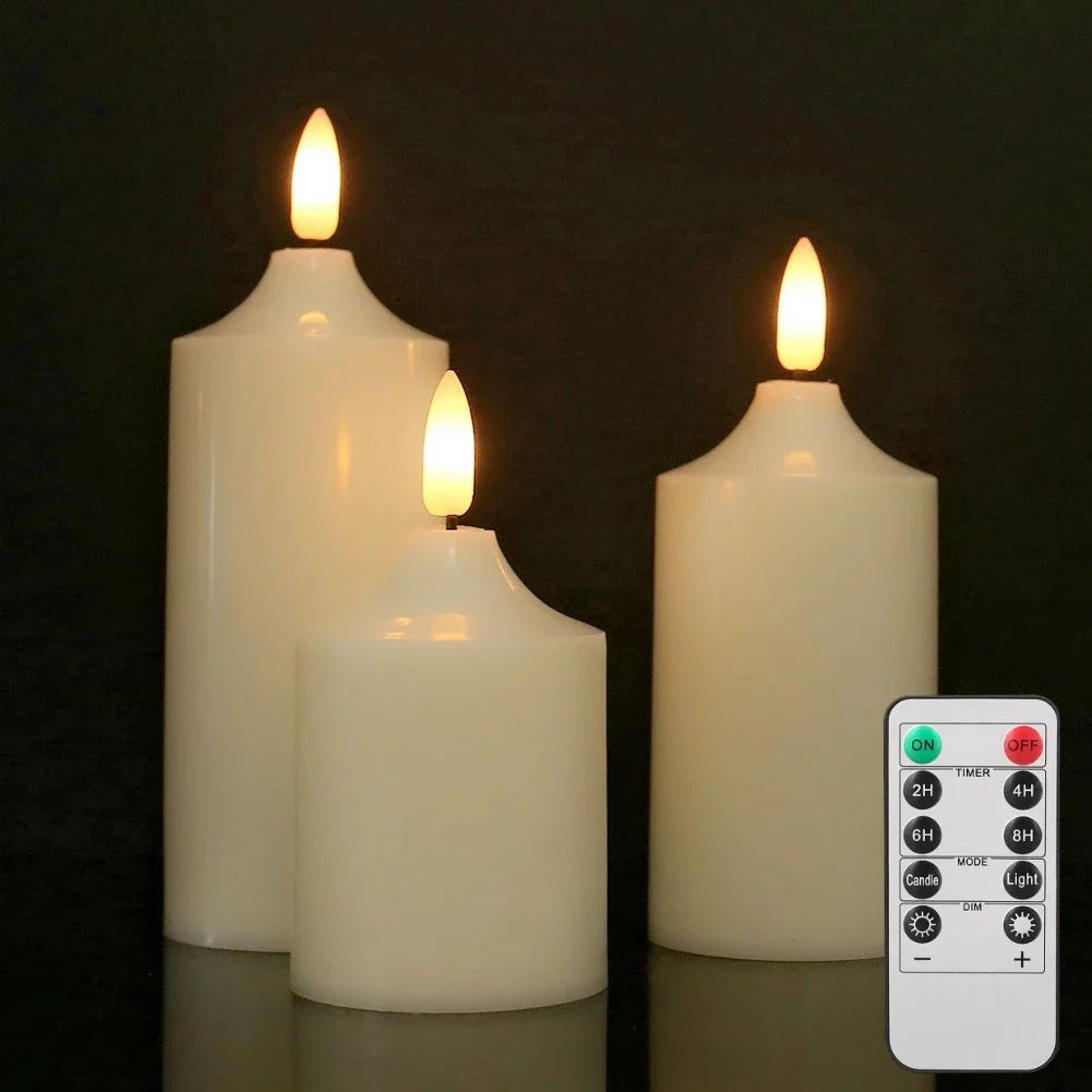 Flameless LED Tea Light Candles With 6Hour Timer Battery Operated Flickering Candles For Home Weddi 8