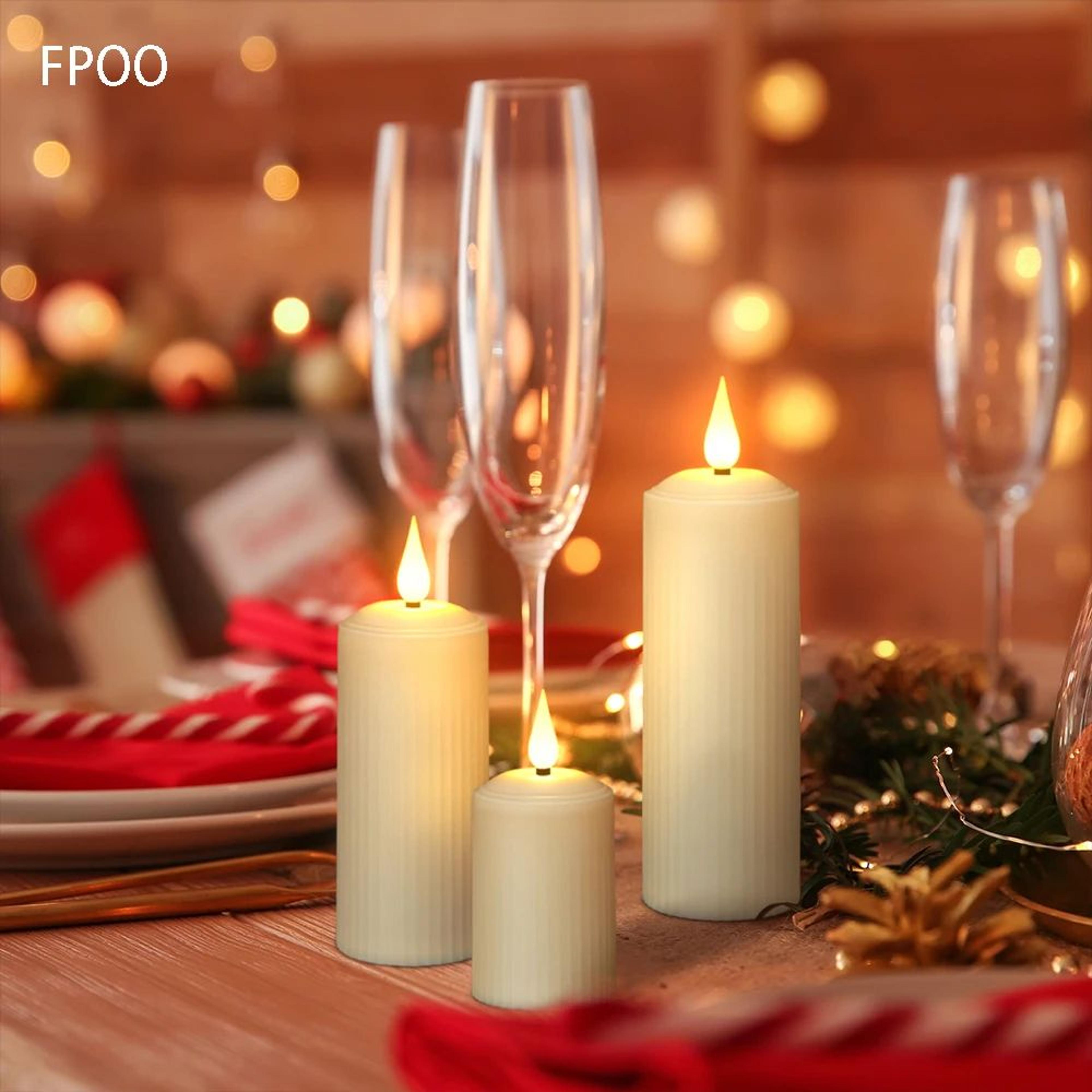 Rechargeable Waterproof LED Flameless Candle Set With Remote  USB Rechargeable Warm White Decorativ