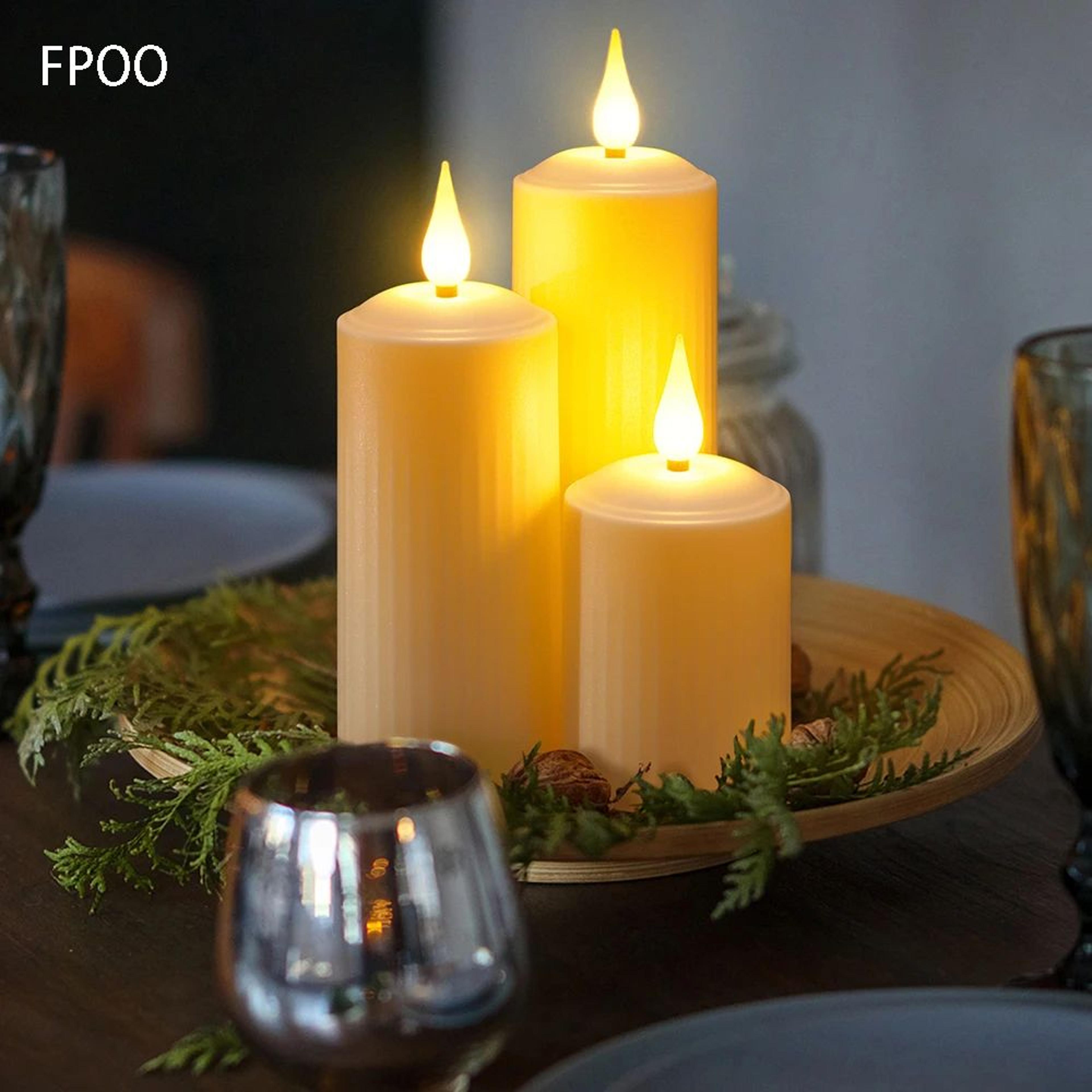 Rechargeable Waterproof LED Flameless Candle Set With Remote  USB Rechargeable Warm White Decorativ