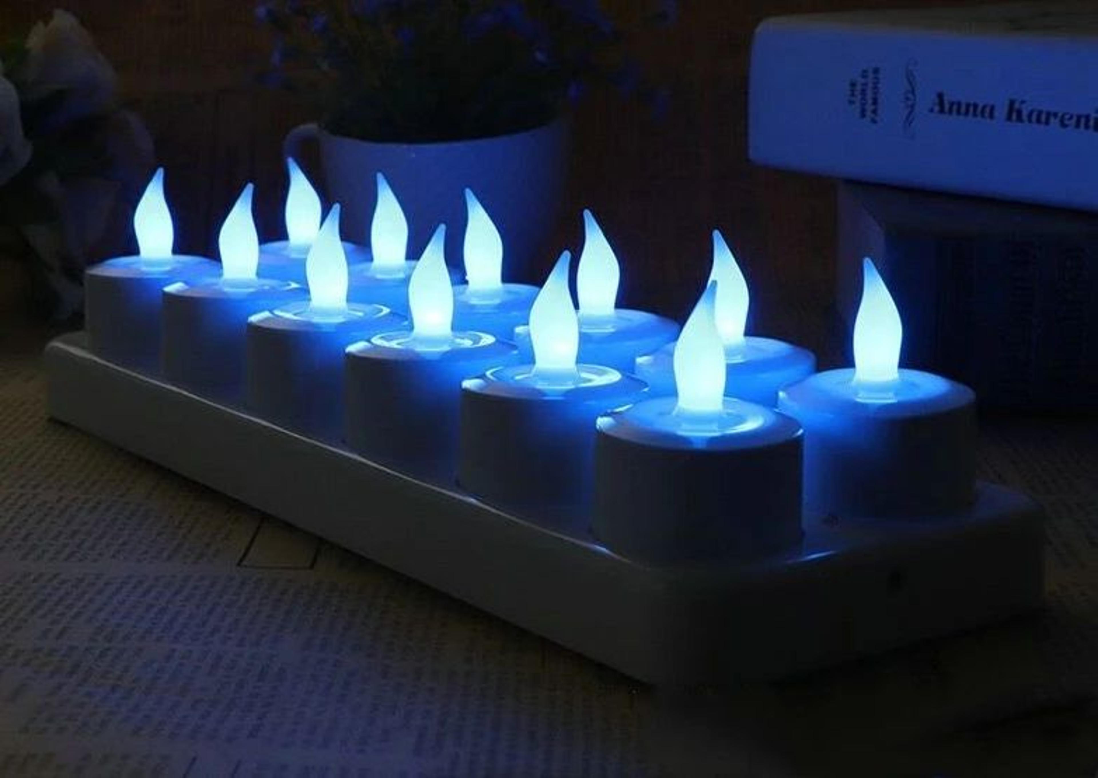 12pcs Rechargeable Flameless LED Tea Light Candles With Charging Dock  Flickering BatteryFree Decor 7