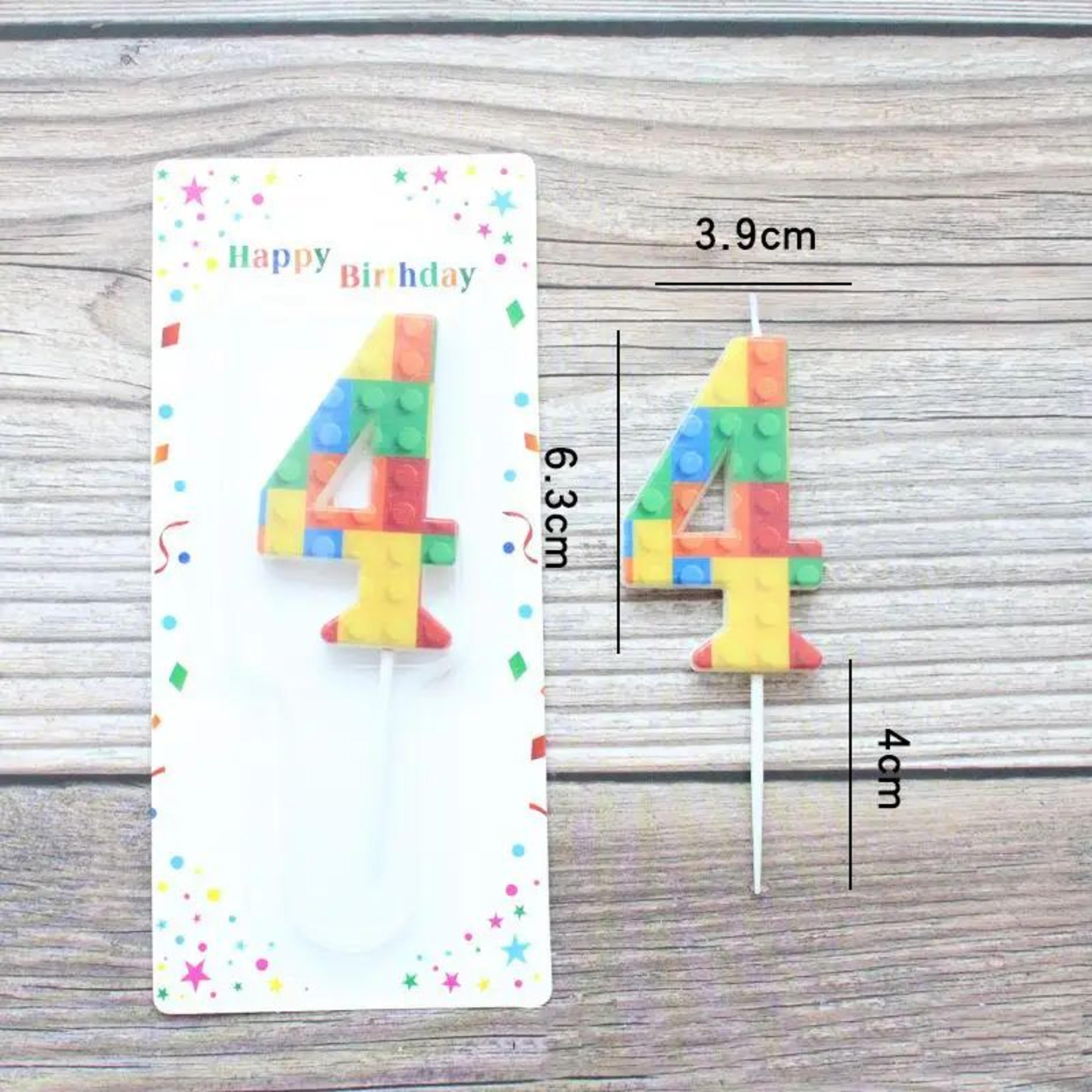 Building Block Number Birthday Candle 09  Colorful Cartoon Digital Cake Topper For Kids Birthday Pa 10