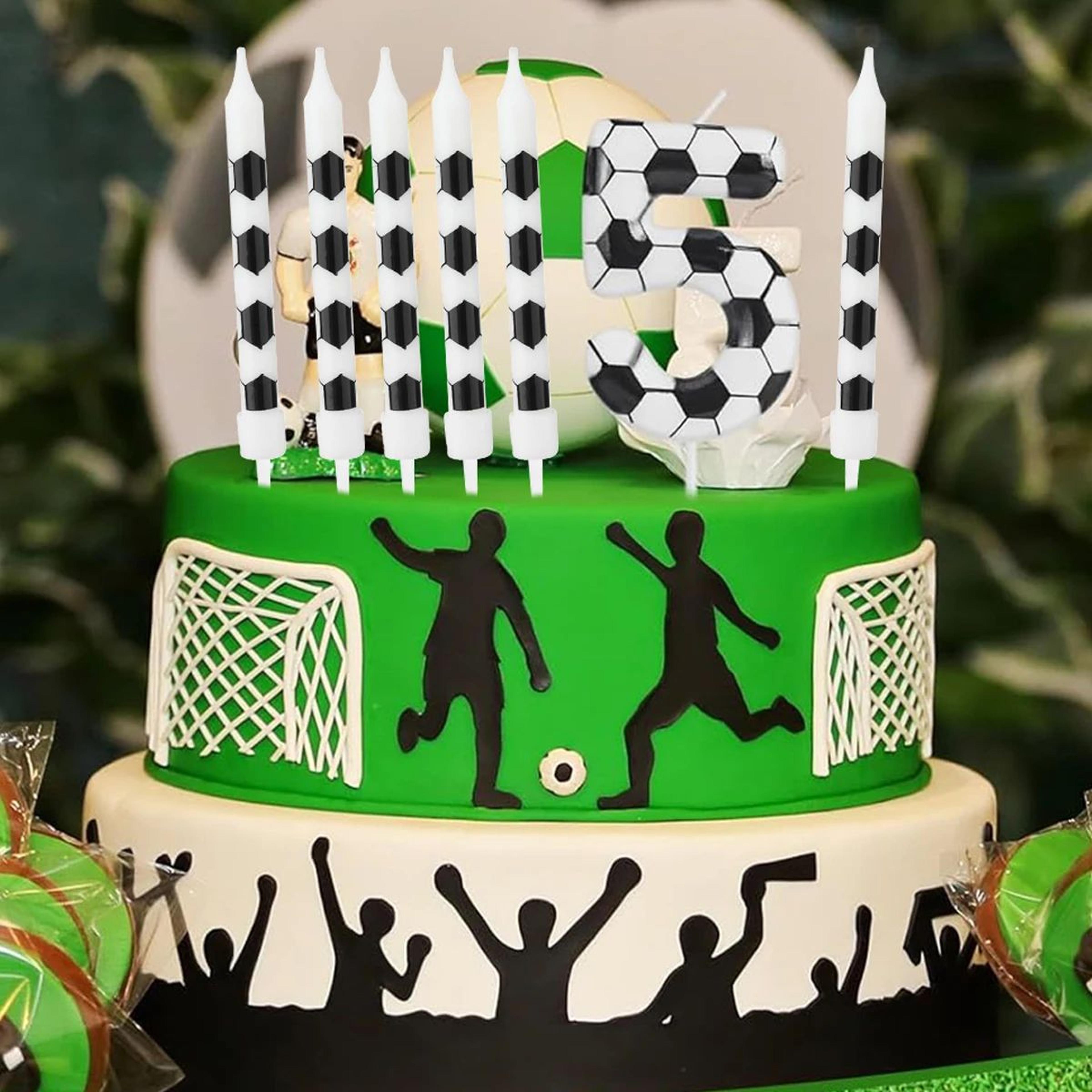 Soccer Number Birthday Candle 021  Paraffin Wax Cake Topper For Kids Adults Birthday  Anniversary P 2