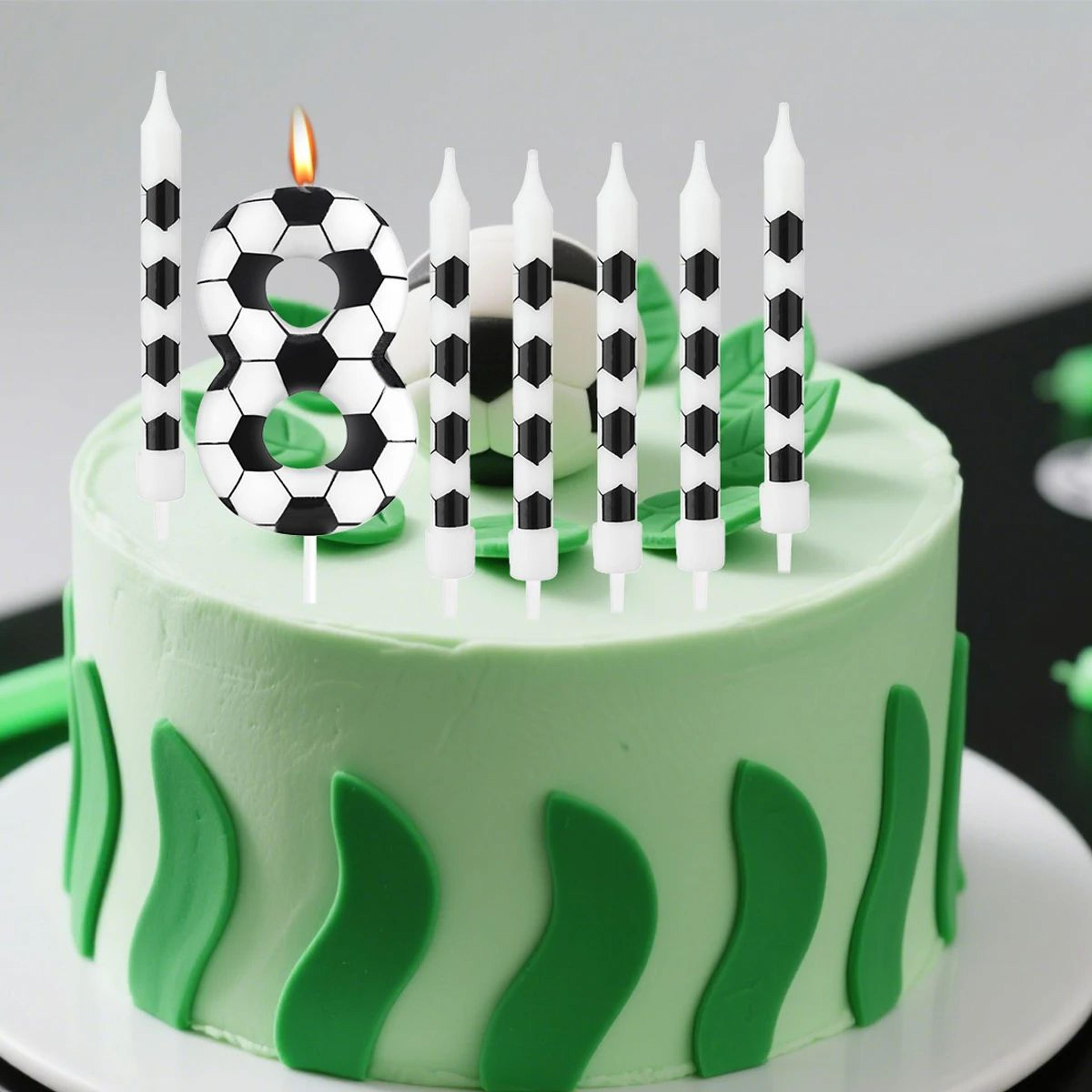 Soccer Number Birthday Candle 021  Paraffin Wax Cake Topper For Kids Adults Birthday  Anniversary P 3