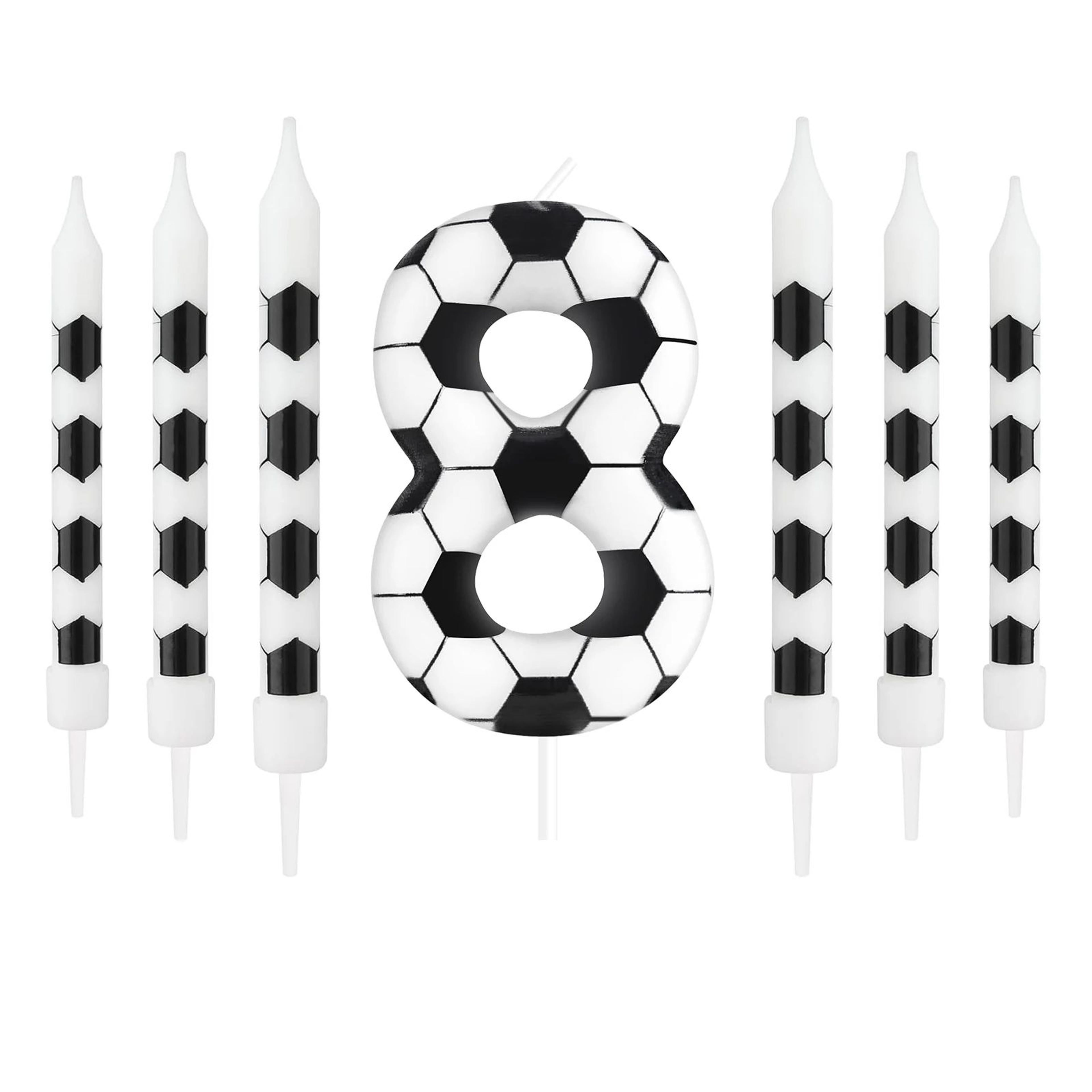 Soccer Number Birthday Candle 021  Paraffin Wax Cake Topper For Kids Adults Birthday  Anniversary P 14